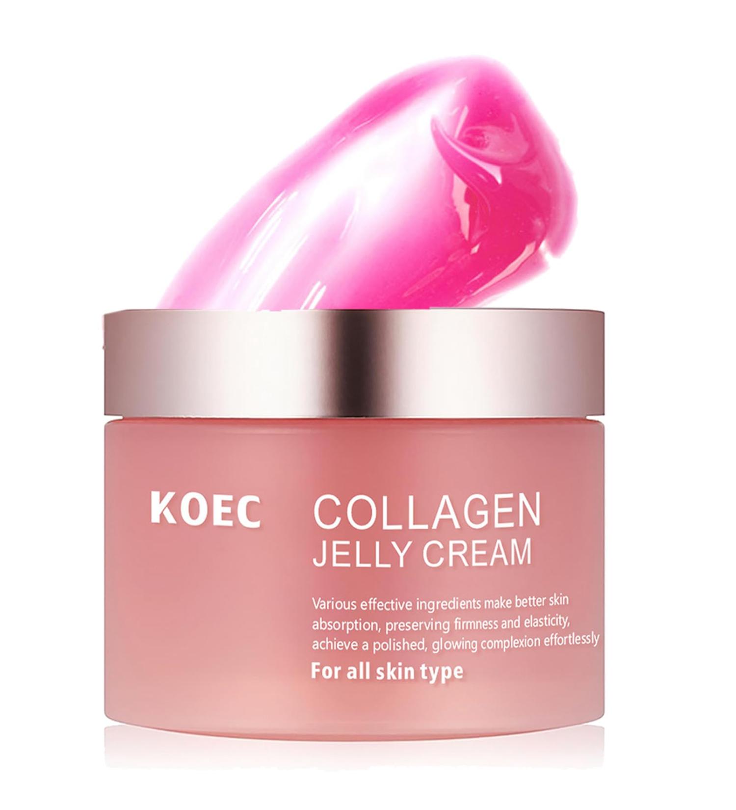 Collagen Jelly Cream Face Moisturiser with Niacinamide & Hydrolyzed Collagen Korean skincare Anti-Aging Collagen Face Cream Reduce Fine Lines and Wrinkles Boosts Skin's Barrier Hydration(100G) - Buy Online on GoSupps.com