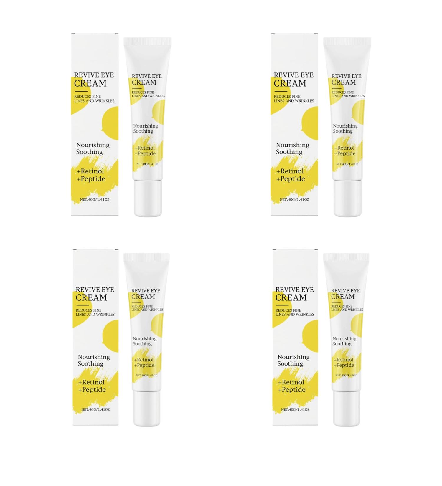  Nuvilo Eye Contour Cream with Retinol and Peptides Anti-Aging Care to Reduce Wrinkles and Fine Lines Firming and Moisturizing Cream for Dark Circles and Puffiness Suitable for All Skin Types (4 pcs) - Buy Online on GoSupps.com