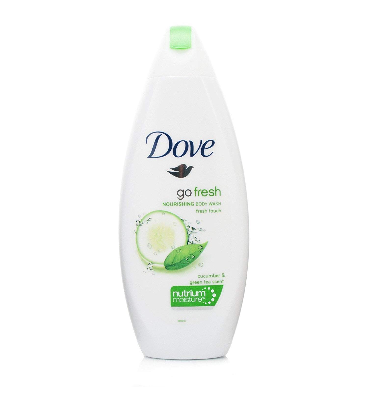 Dove Go Fresh Cool Moisture Fresh Touch Body Wash, Cucumber and Green Tea, 16.9 Oz / 500 Ml (Pack of 4) International Version