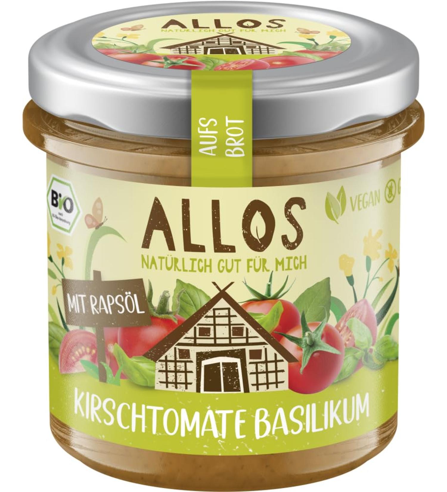 Nature BV Allos Bio on bread cherry tomato basil 2 x 140 g