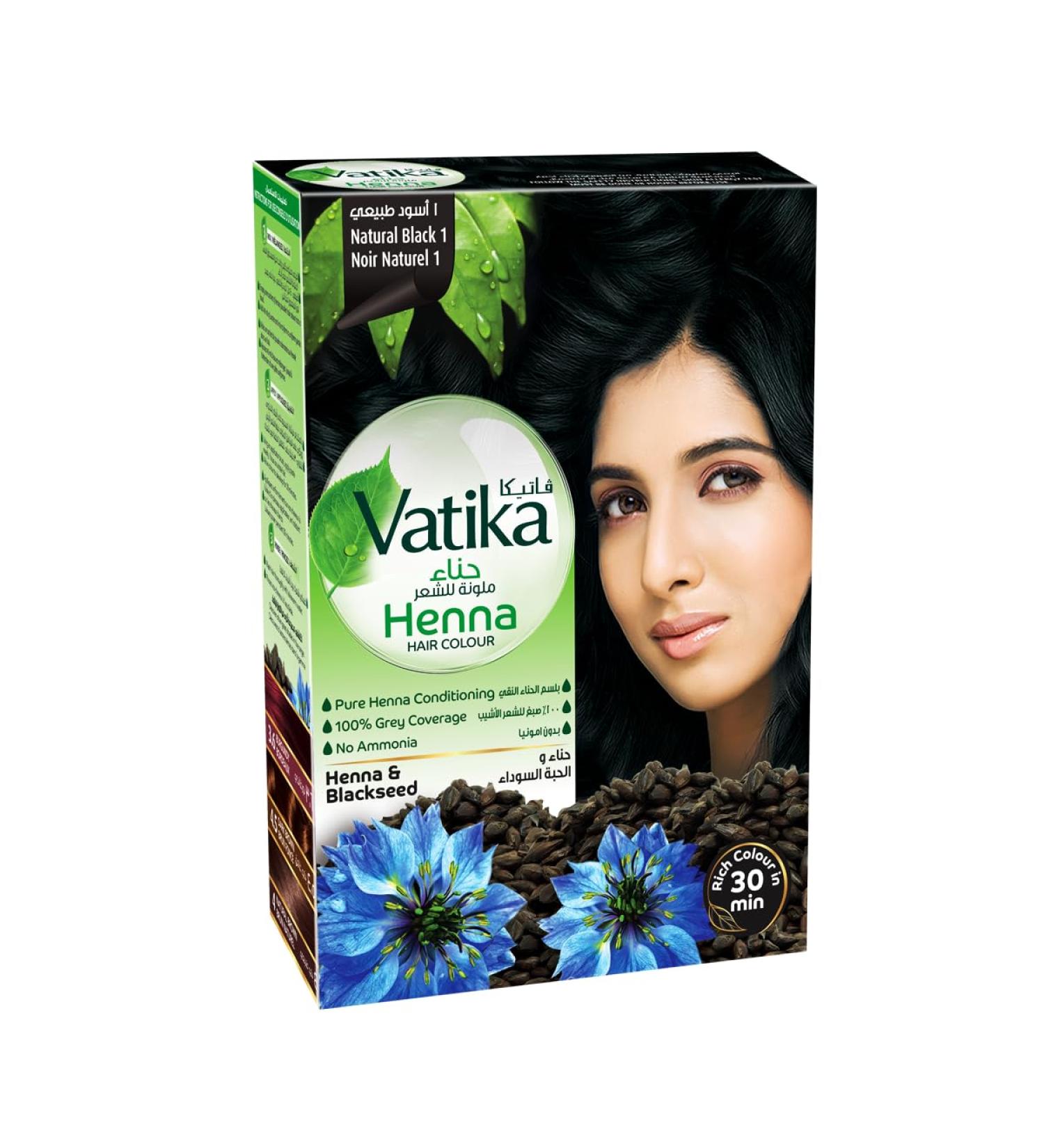 Henn noir pour cheveux Vatika - Buy Online on GoSupps.com