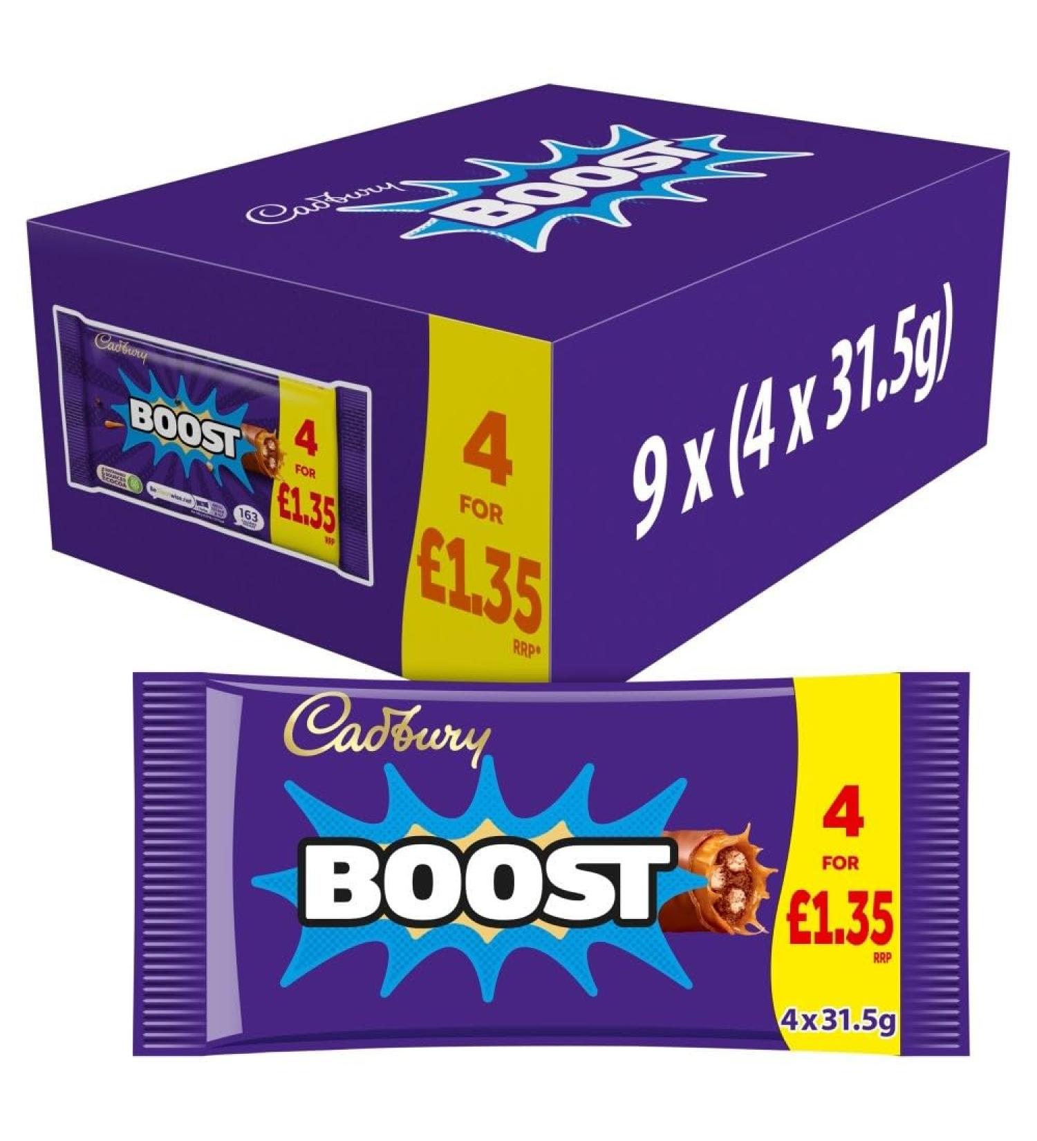 Cadbury Cadbury Boost 9-Pack Chocolate Bars