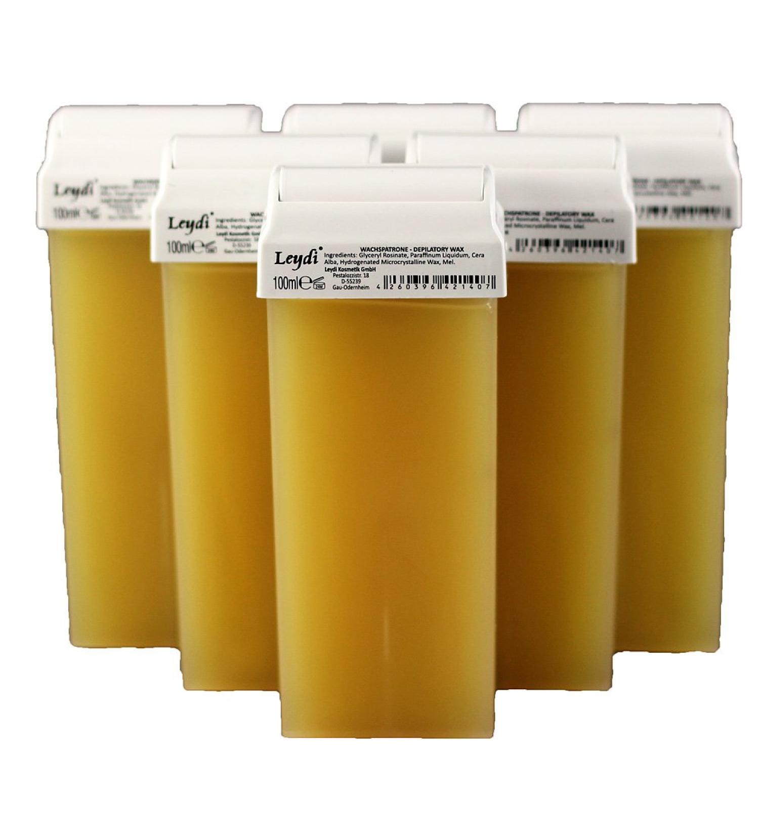 Leydi Warm Wax Cartridges - Honey 100ml (24-Pack) | Refill Set for Smooth Skin | Best Waxing Solution - Buy Online on GoSupps.com