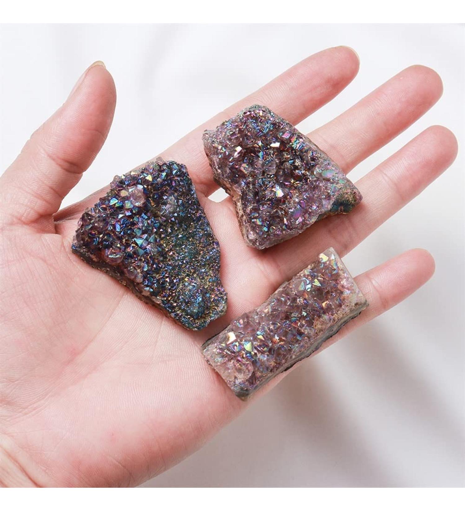 Natural Quartz Crystal Natural Raw Stone Electroplating Amethyst Quartz Cluster Crystal Specimen Crafts Home Office Decoration Home Office Decor ningxiao (Size : 30-50g) - Buy Online on GoSupps.com