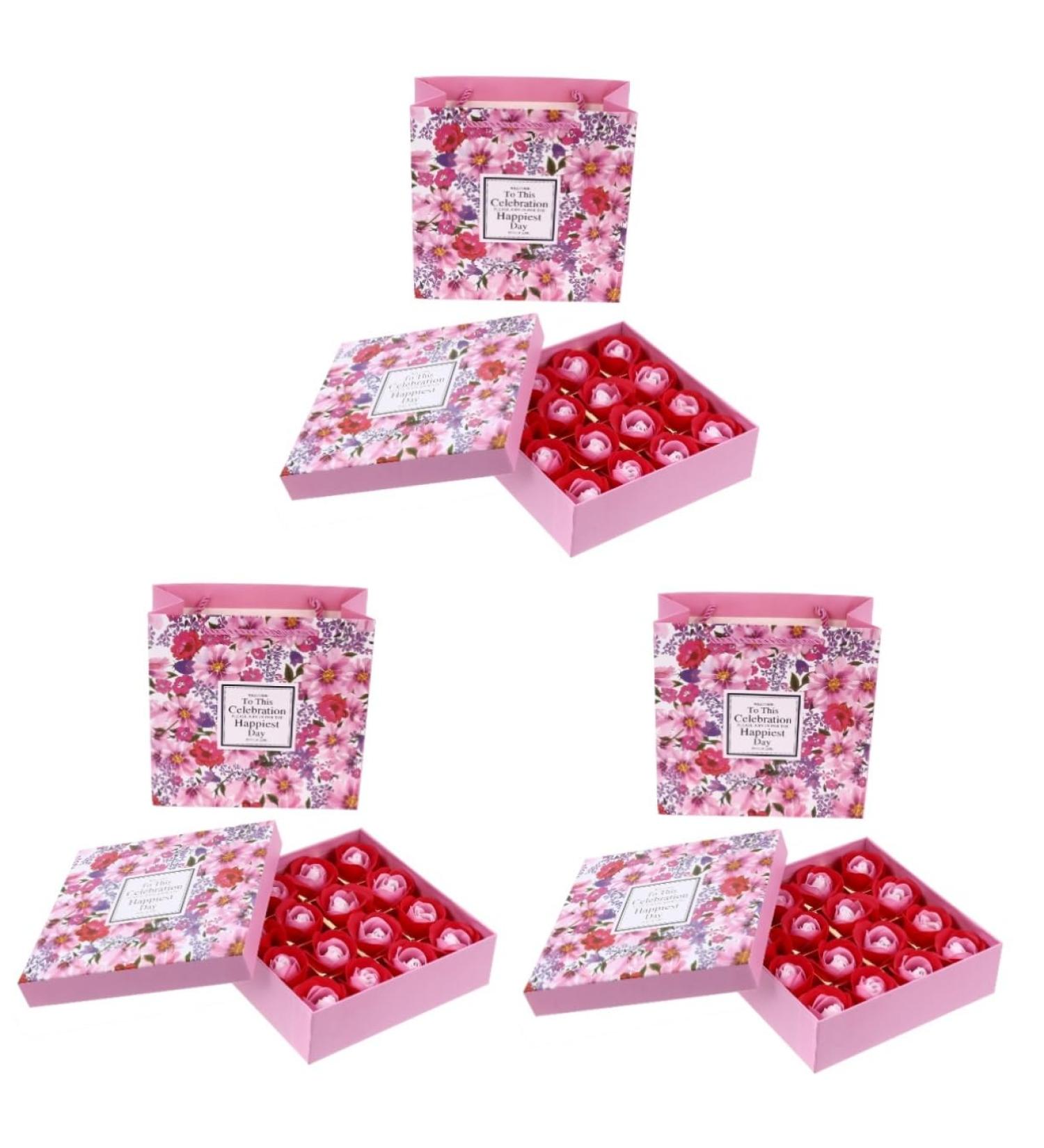 minkissy 3 Boxes Rose Soap Women Christmas Rose Petals Valentine s Day Plant Essential Oil Soap Scented Soap Christmas Soap Mother Body - Buy Online on GoSupps.com