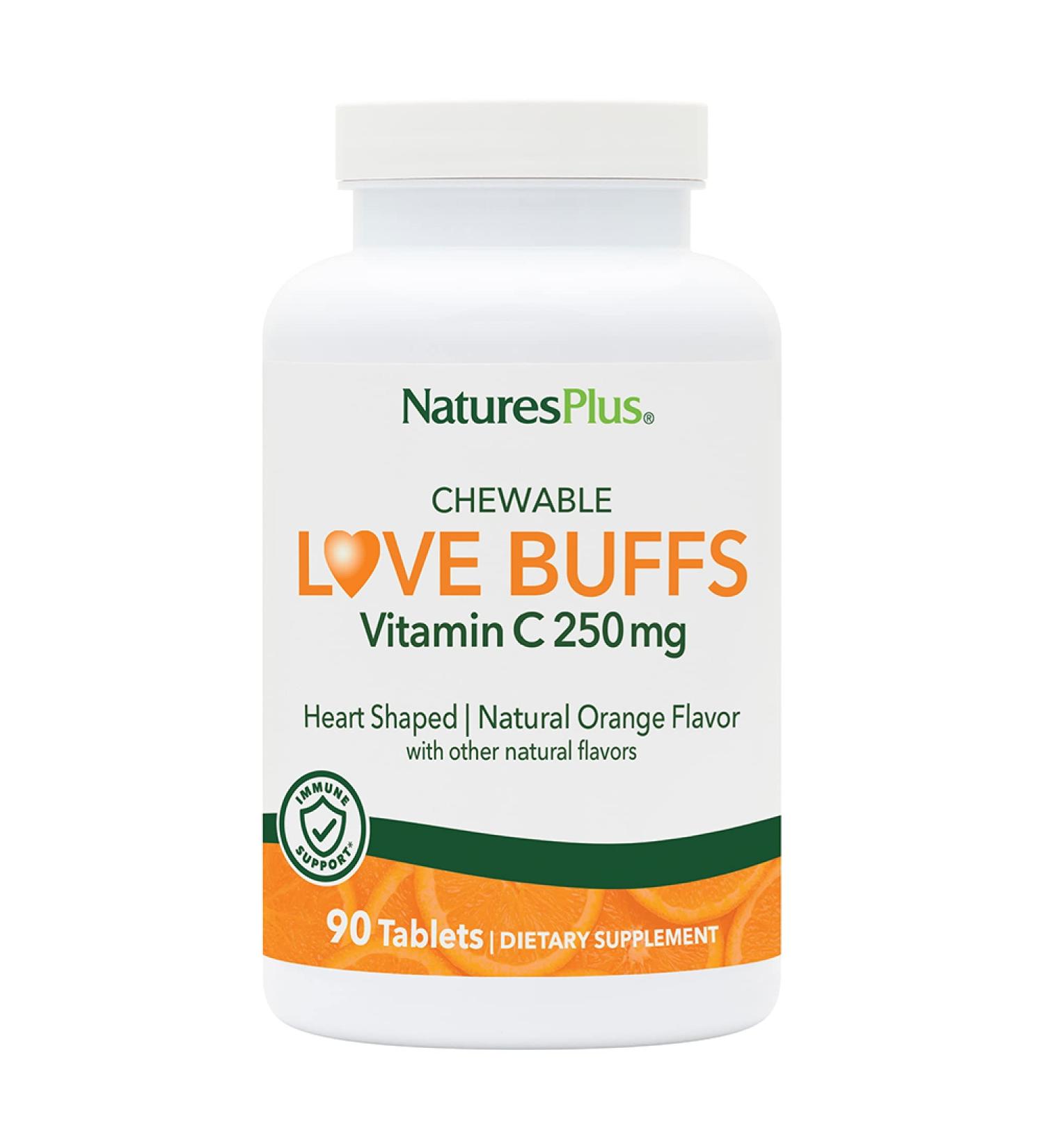 Nature's Plus Chewable Love Buffs Orange 90 Tablets | Vegan Friendly - Buy Online on GoSupps.com