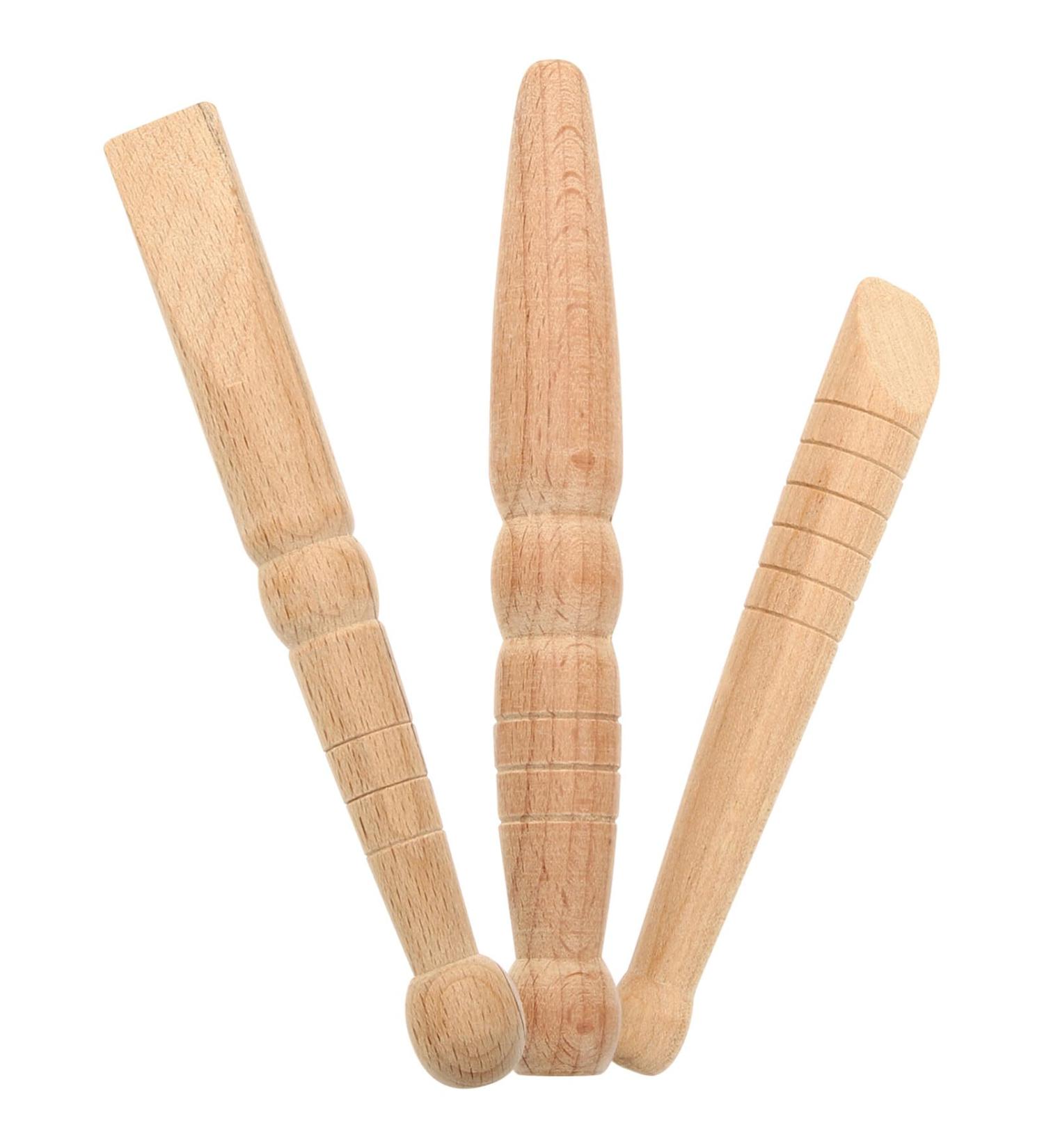 Lurrose 3-Set Wooden Acupuncture Rods & Massage Tools for Deep Tissue & Thai Massage | Premium Handheld Acupuncture Pen & Face Massager - Buy Online on GoSupps.com