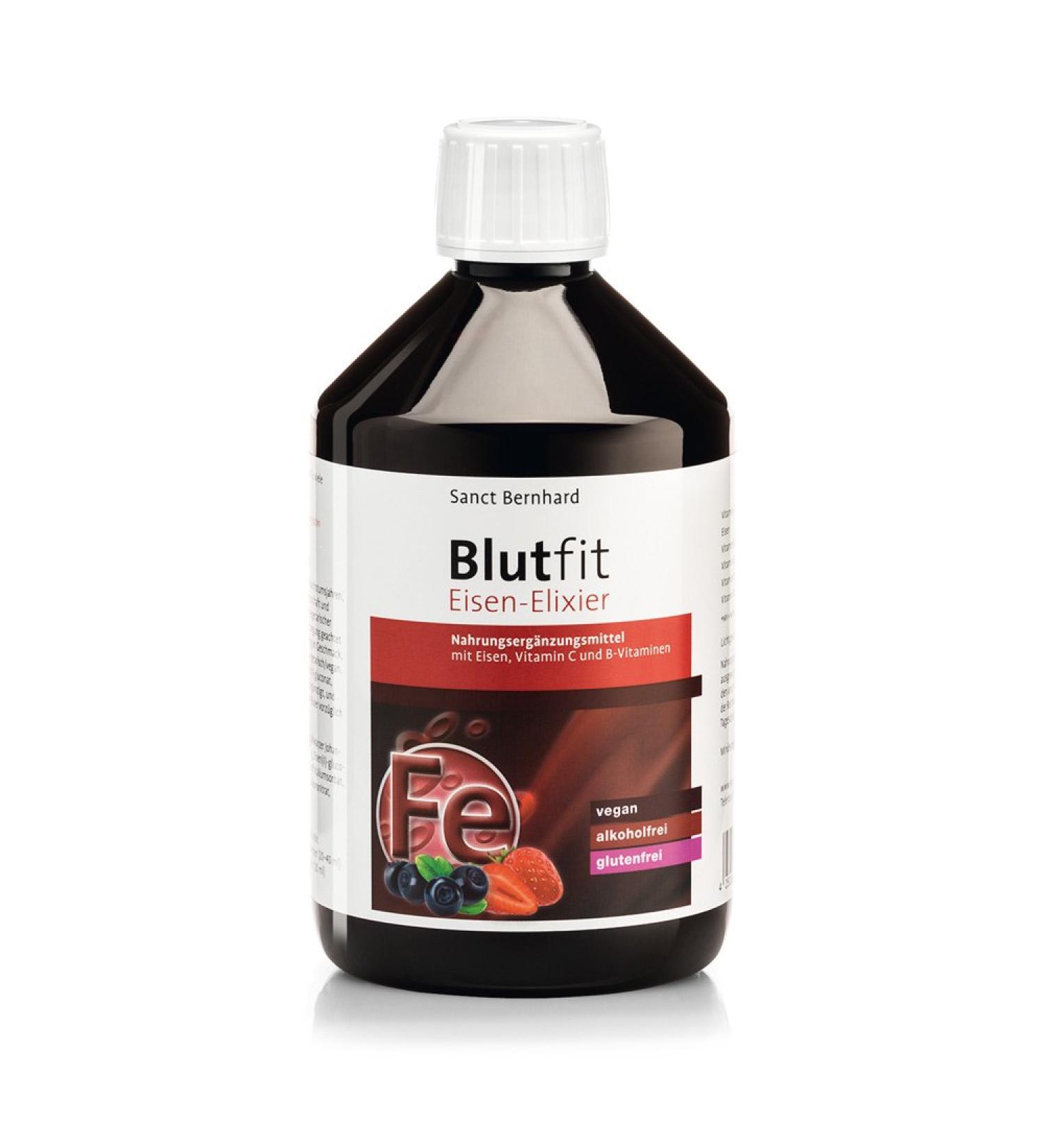 Sanct Bernhard Blutfit Iron Elixir 500 ml - Boost Your Energy & Vitality | International Shipping Available - Buy Online on GoSupps.com