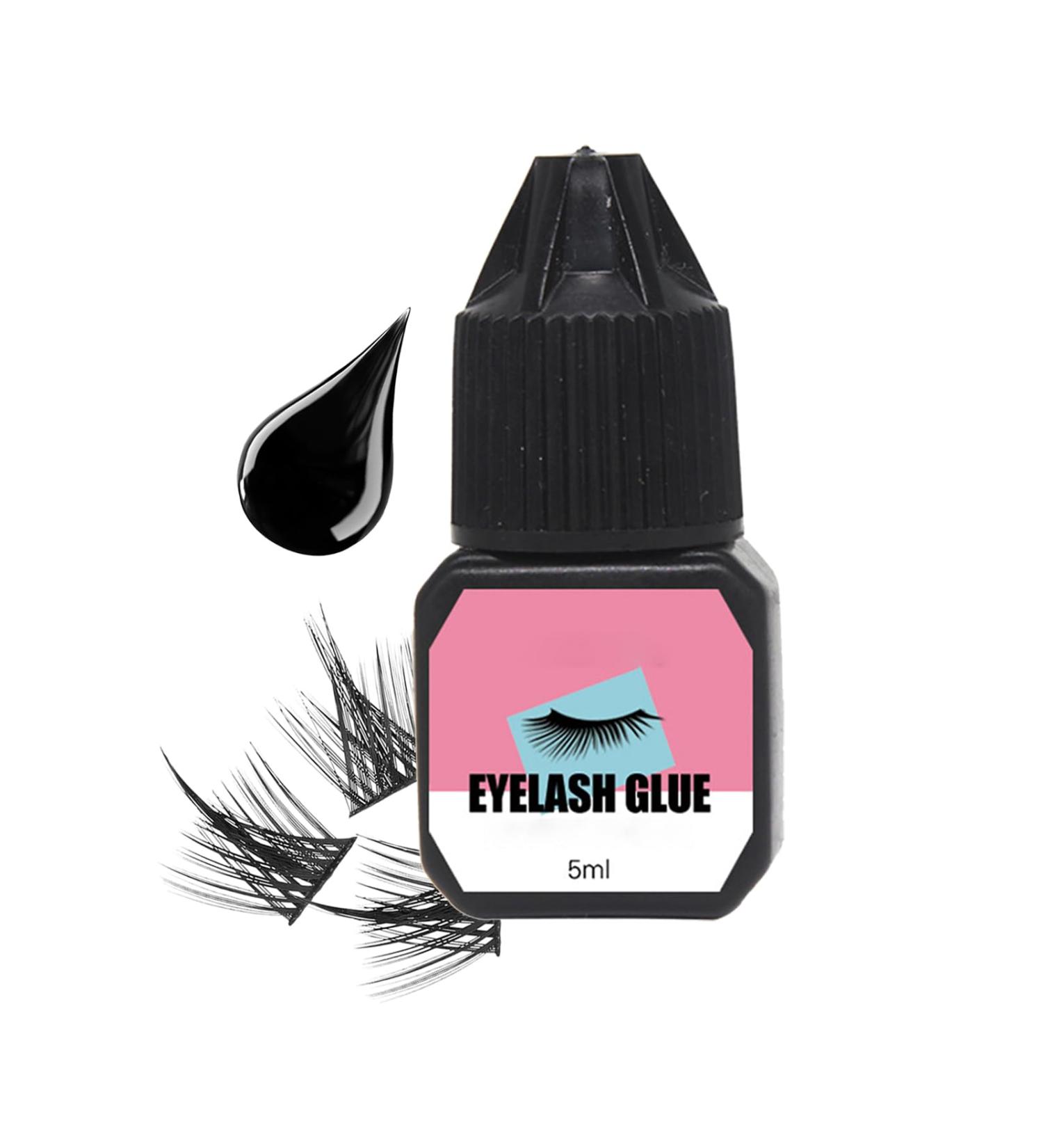 Lash Extension Glue 5ml Eyelash Glue for Lash Extensions 1-2s Fast Drying Retention 6-7 Weeks Eyelash Black Eyelash Bond Long Lasting & Waterproof Eyelash Glue Individual Lashes Glue - Buy Online on GoSupps.com