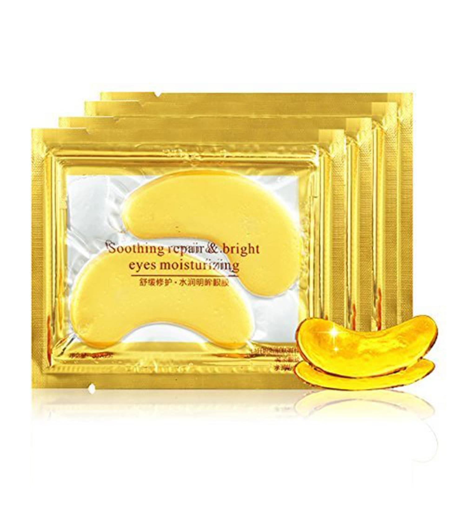 Collagen Eye Mask - 10 Pairs of Gold Gel Pads for Anti-Aging Dark Circles & Puffiness Relief - Buy Online on GoSupps.com