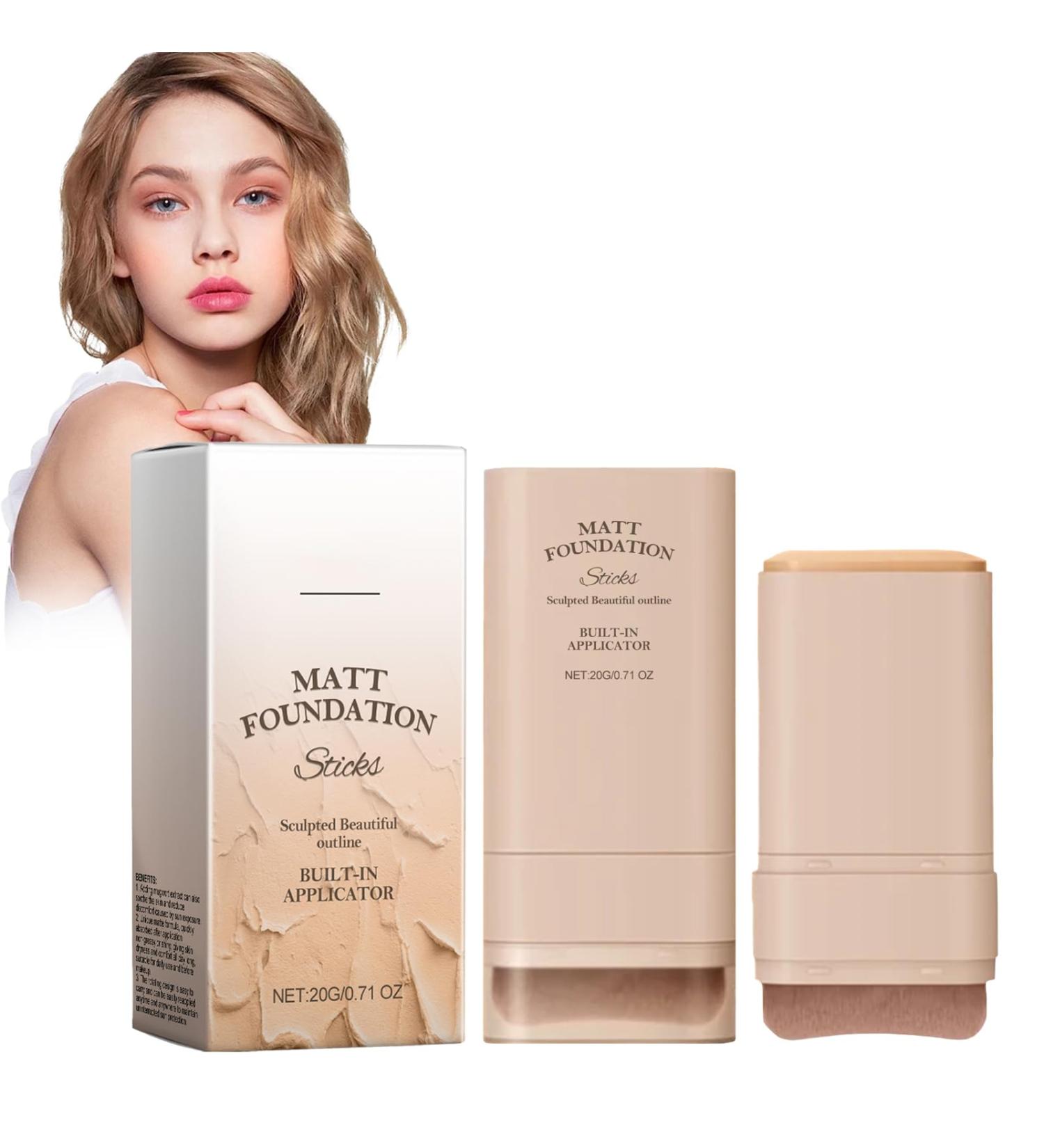 Shantou Yingji Lightweight cover stick foundation stick lightweight hydrating foundation with integrated brush waterproof face stick medium to full coverage makeup natural finish - Buy Online on GoSupps.com