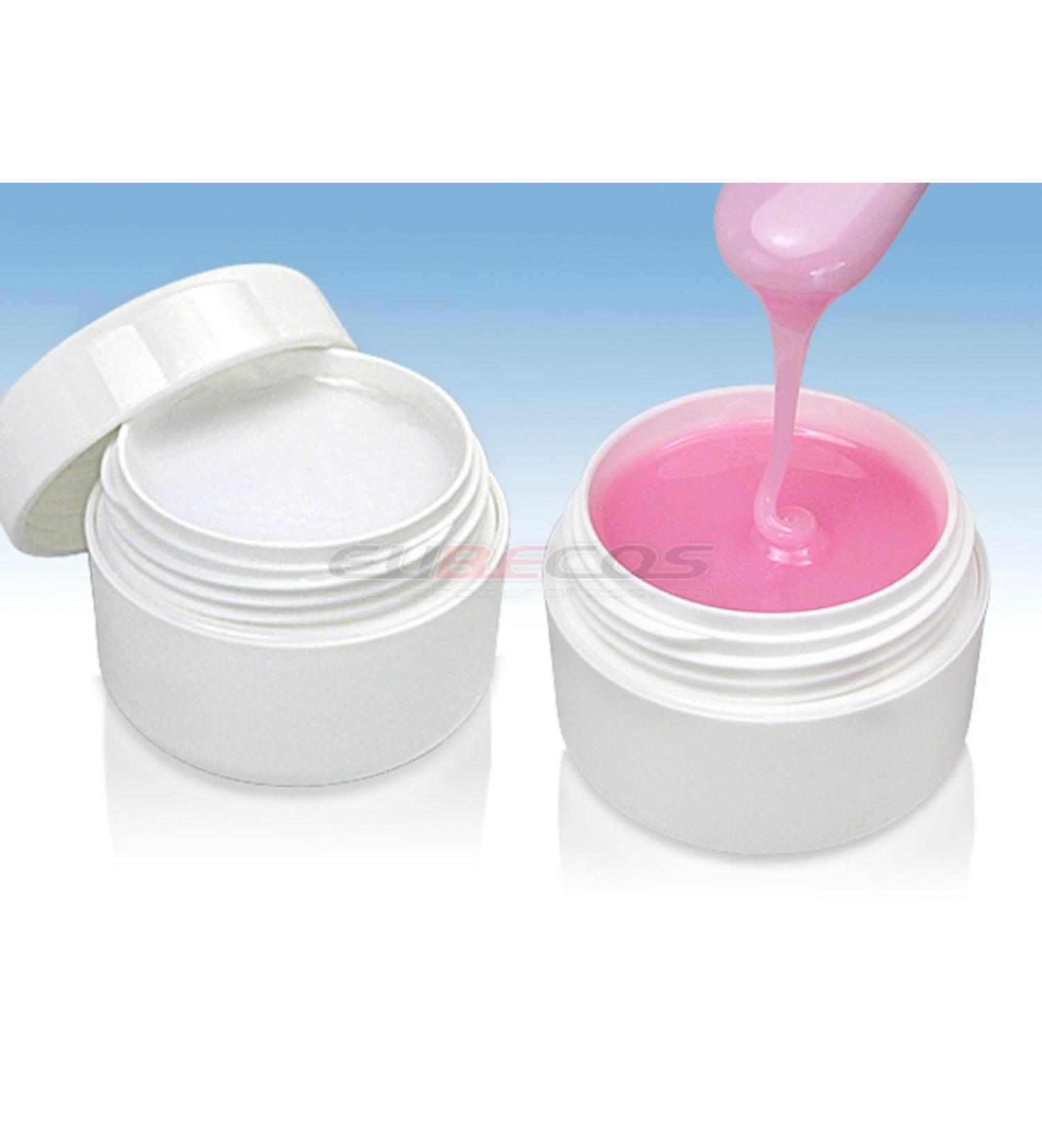 EuBeCos Gel Euro-French PINK-Milky 30ml - Studio Quality UV Gel - Made in Germany - Honey Effect - International Shipping Available - Buy Online on GoSupps.com
