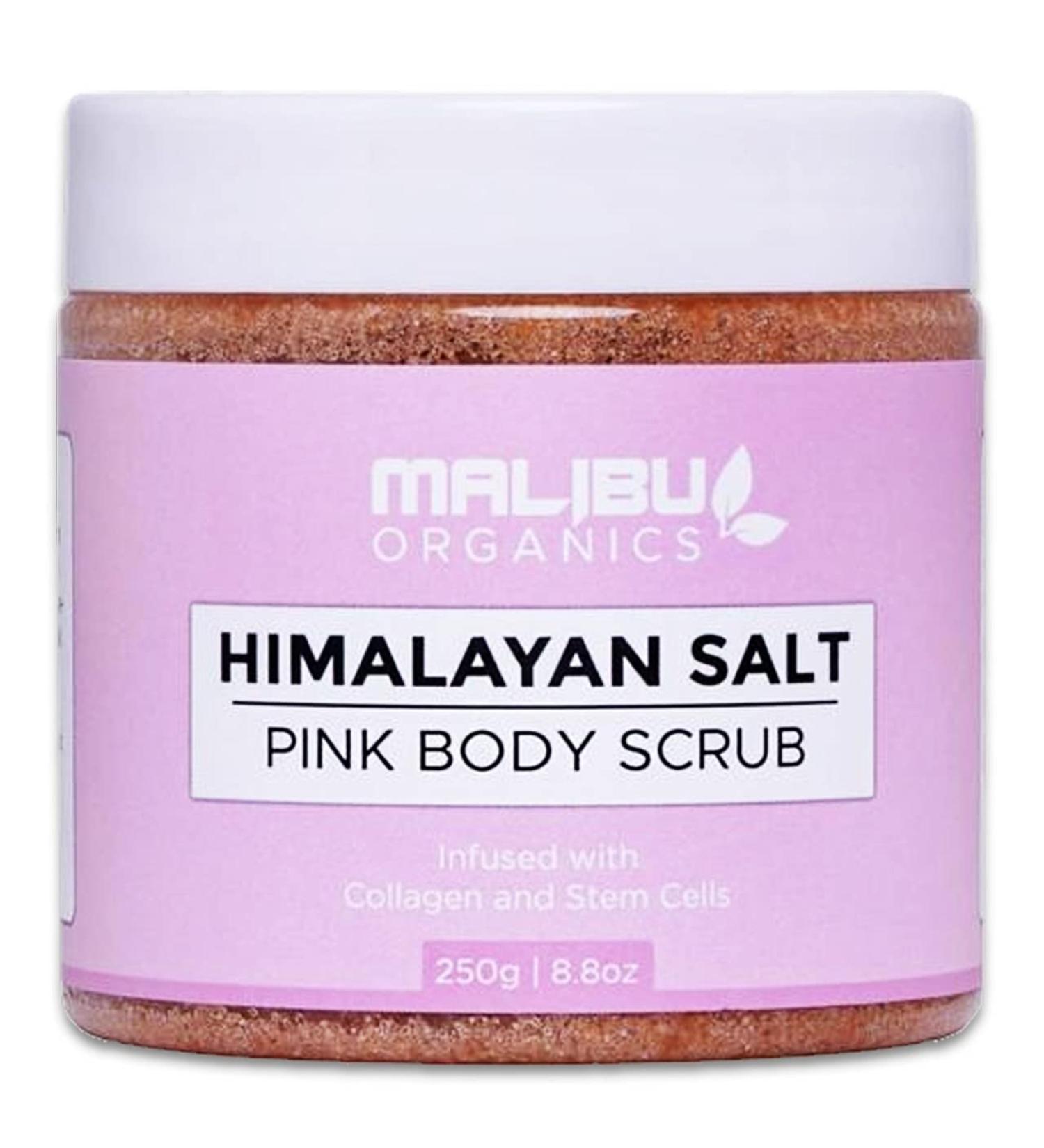 Malibu Organics Himalayan Scrub 8.8oz - All-Natural Body Exfoliant with Collagen and Stem Cells - Buy Online on GoSupps.com