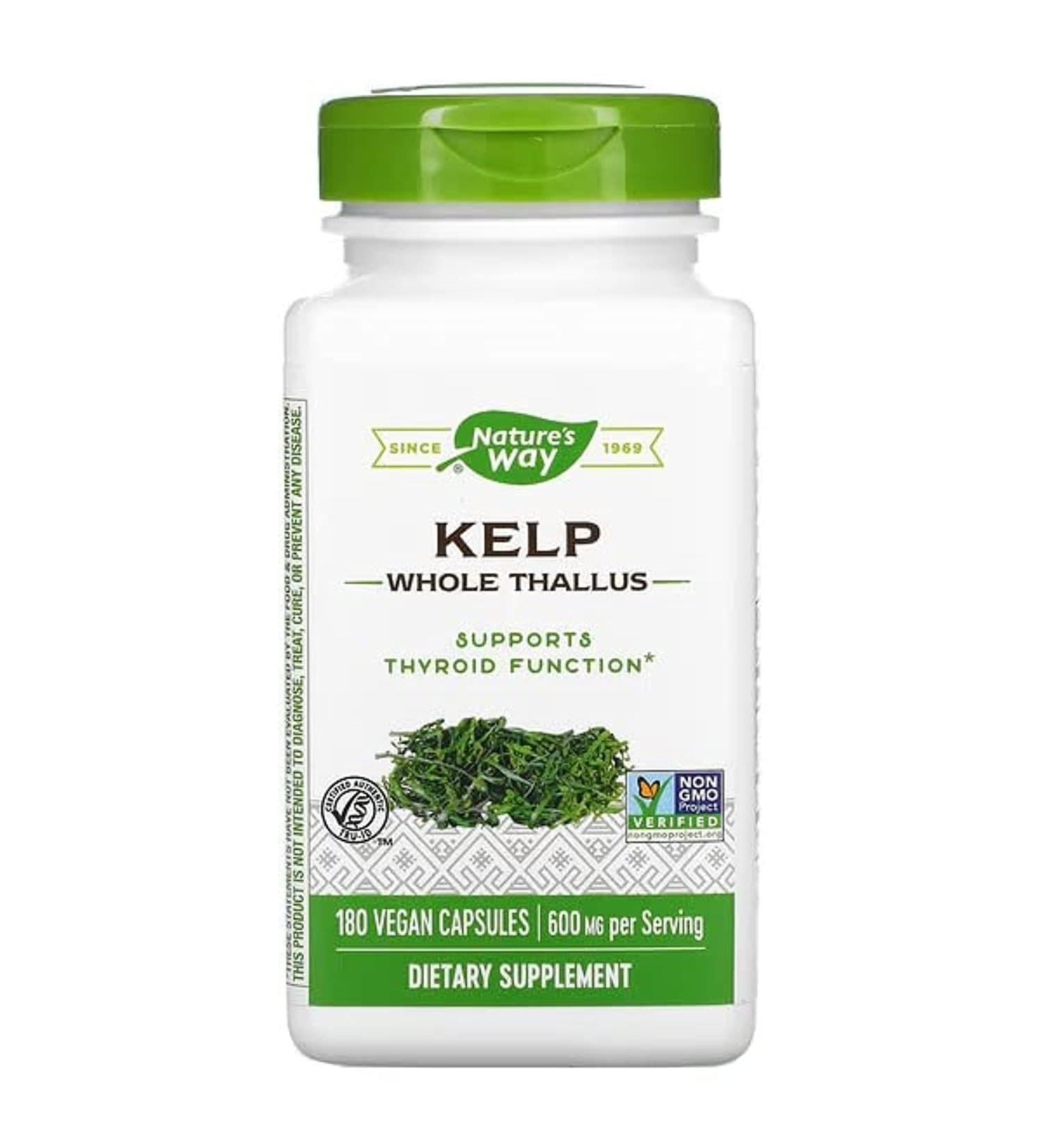 Nature's Way Kelp 180 Capsules - Pack of 2 | Rich in Iodine and Essential Minerals - Buy Online on GoSupps.com