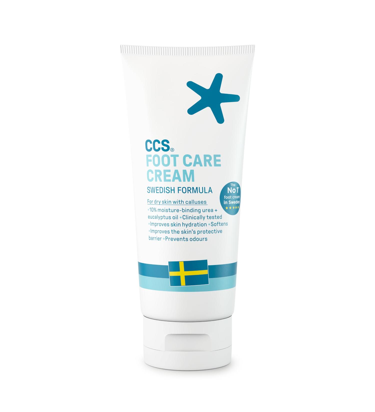 CCS Professional Foot Cream for Cracked Heels and Dry Skin 175ml - Foot Cream with 10% Urea and Eucalyptus Oil - Moisturizes and Softens Hard Rough Skin with Callouss - Buy Online on GoSupps.com