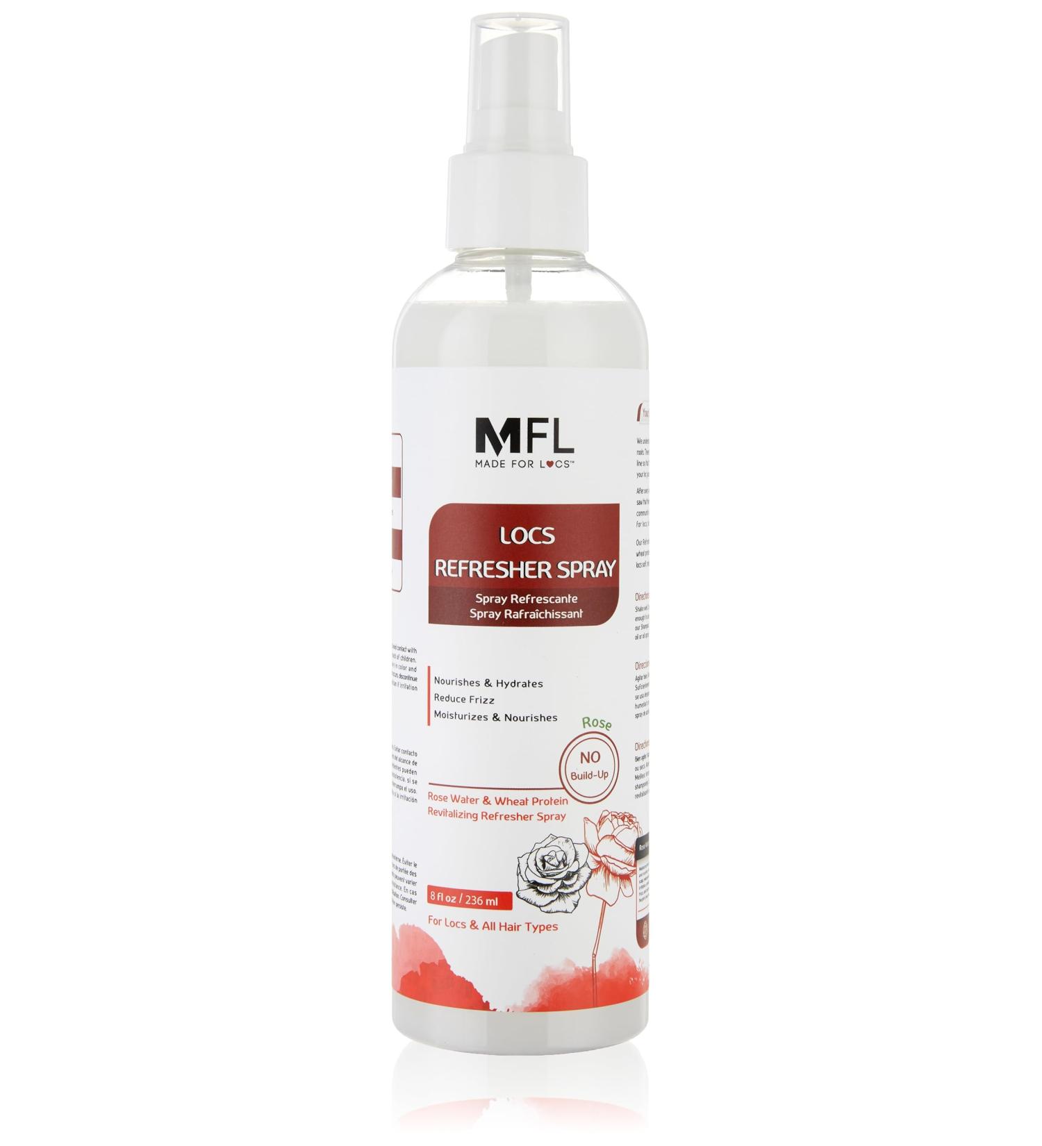 MFL MADE FOR LOCS Vegan Rose Water Refresher Spray 8 oz - Locs Moisturizer Locs Deodorizer Amazing Scents (Rose) Rose 8 Fl Oz (Pack of 1) - Buy Online on GoSupps.com