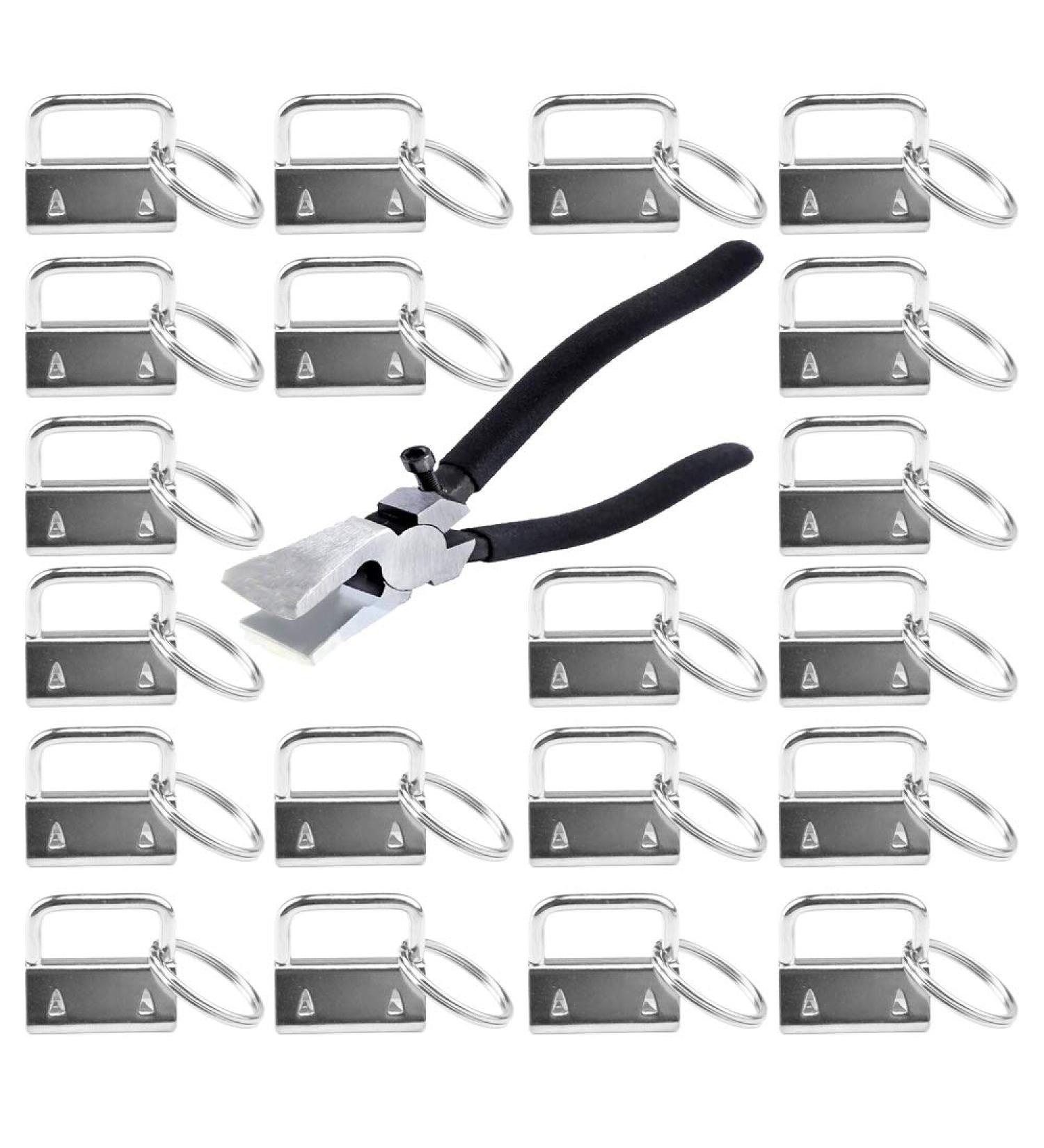 EWONICE Glass Running Pliers and 40 Pcs 1 Inch Fob Chain Wristlet Hardware with Key Ring (Key Fob with Pliers) Key Fob With Pliers Set - Buy Online on GoSupps.com