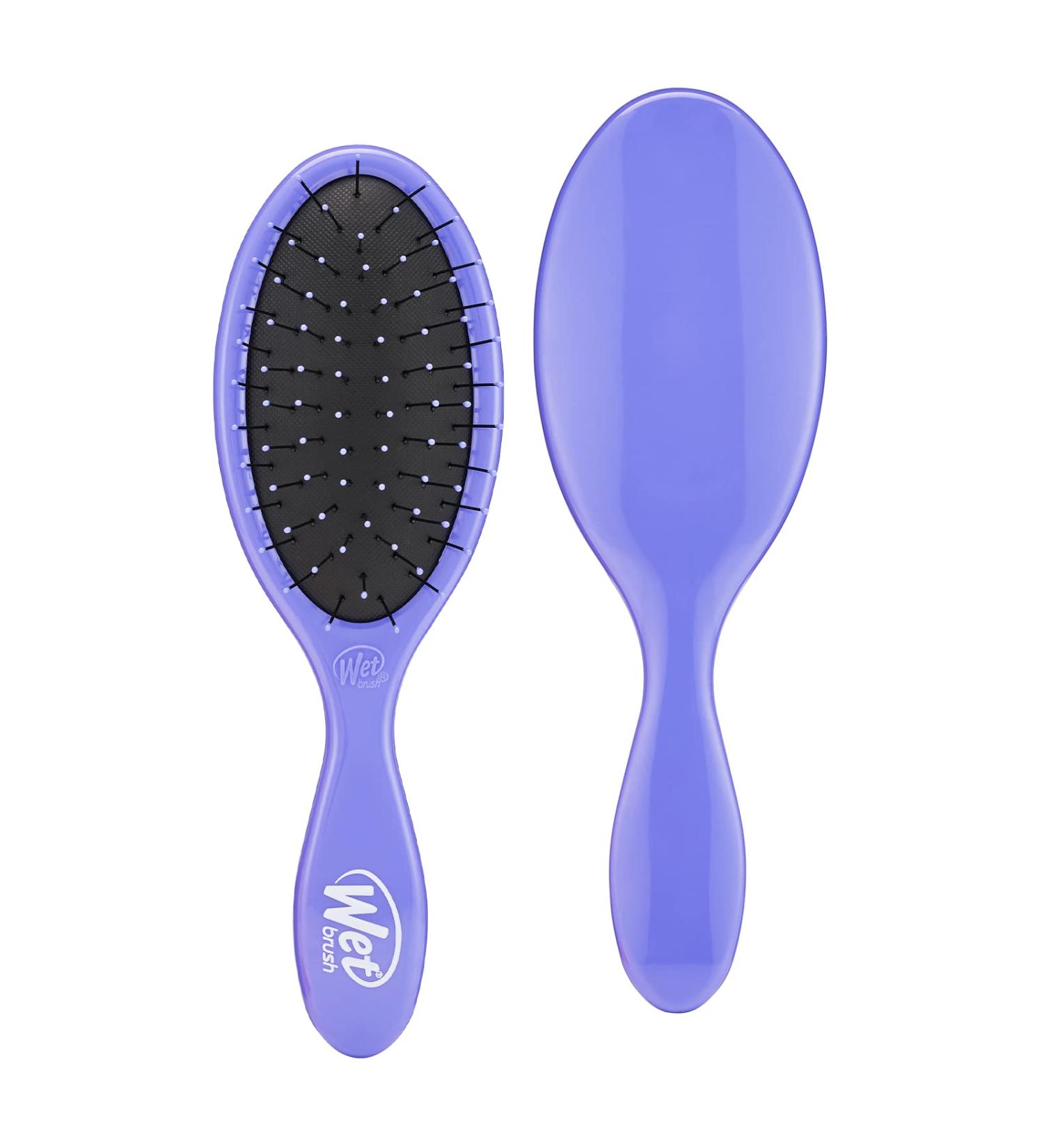 Wet Brush Thin Detangler Brush - Purple - Custom Care - Ultra-Soft IntelliFlex Bristles - Pain-Free Comb for All Hair Types - Men, Women, Boys, and Girls - Buy Online on GoSupps.com