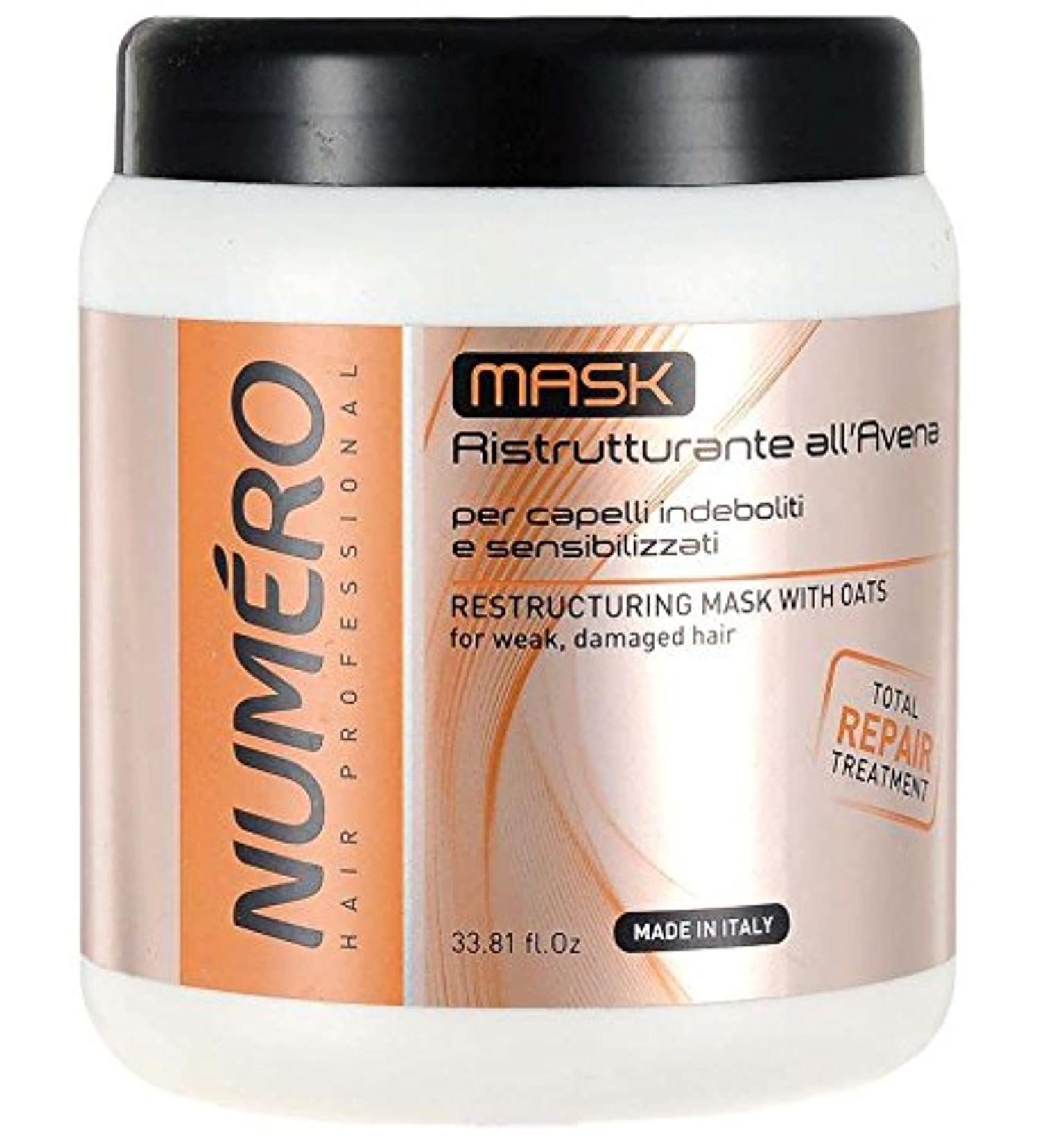 BRELIL Numero Restructuring Cream Mask with Oat Extracts - 33.81 fl.oz - Buy Online on GoSupps.com