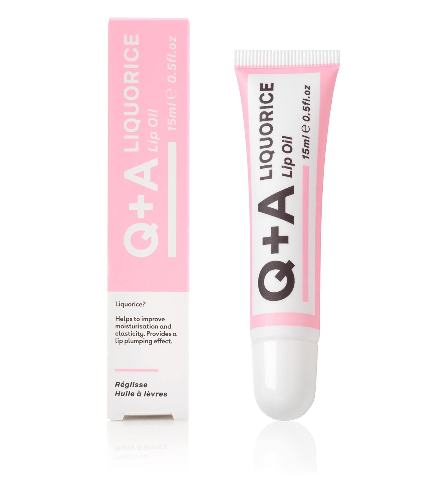 Q+A Licorice Lip Oil - Moisturizing & Healing Lip Oil for Fuller Lips | 15 ml - International Shipping Available - Buy Online on GoSupps.com