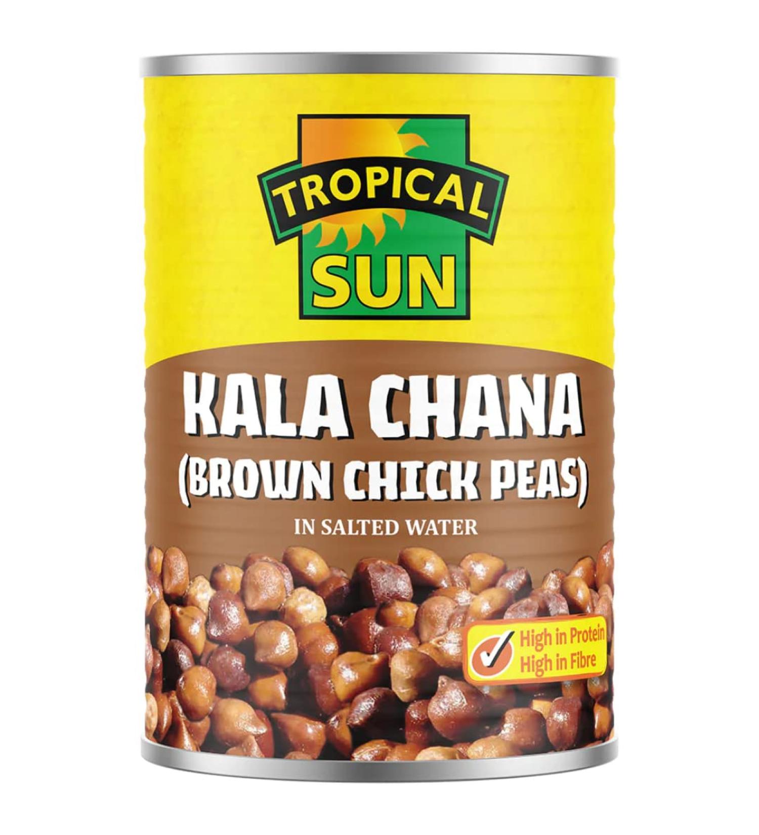 3 x Tropical Sun Kala Chana 12 x 400g
