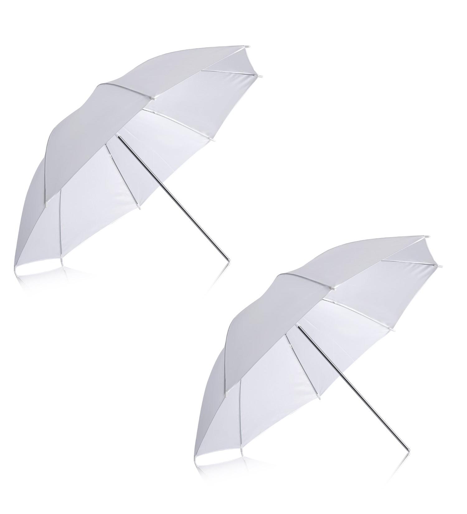 Neewer 2 Pack 33/84cm White Translucent Soft Umbrella Set for Studio Photography and Video Shooting - Buy Online on GoSupps.com