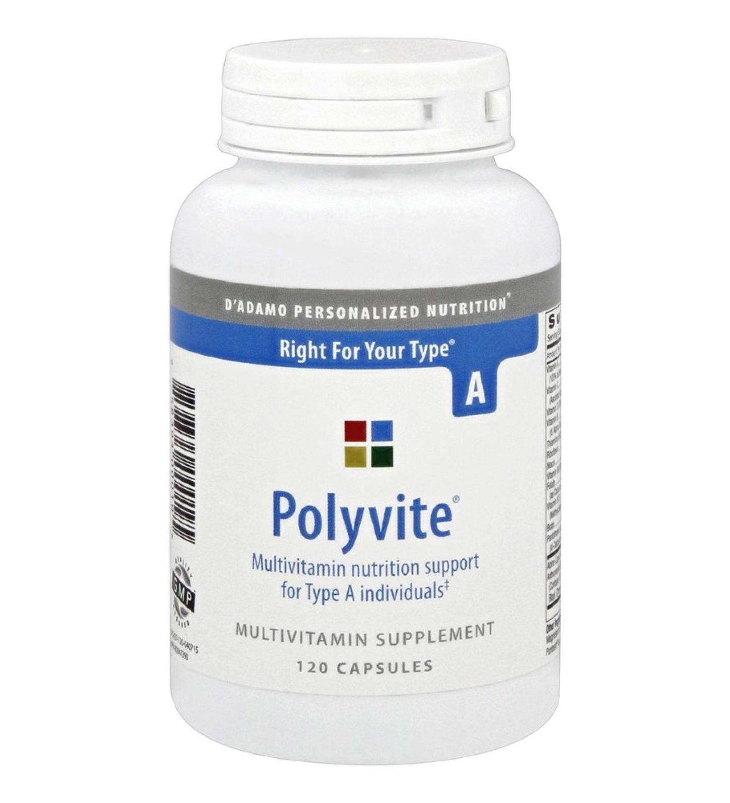 D'Adamo Polyvite A 120 - Personalized Nutrition Supplement - Buy Online on GoSupps.com