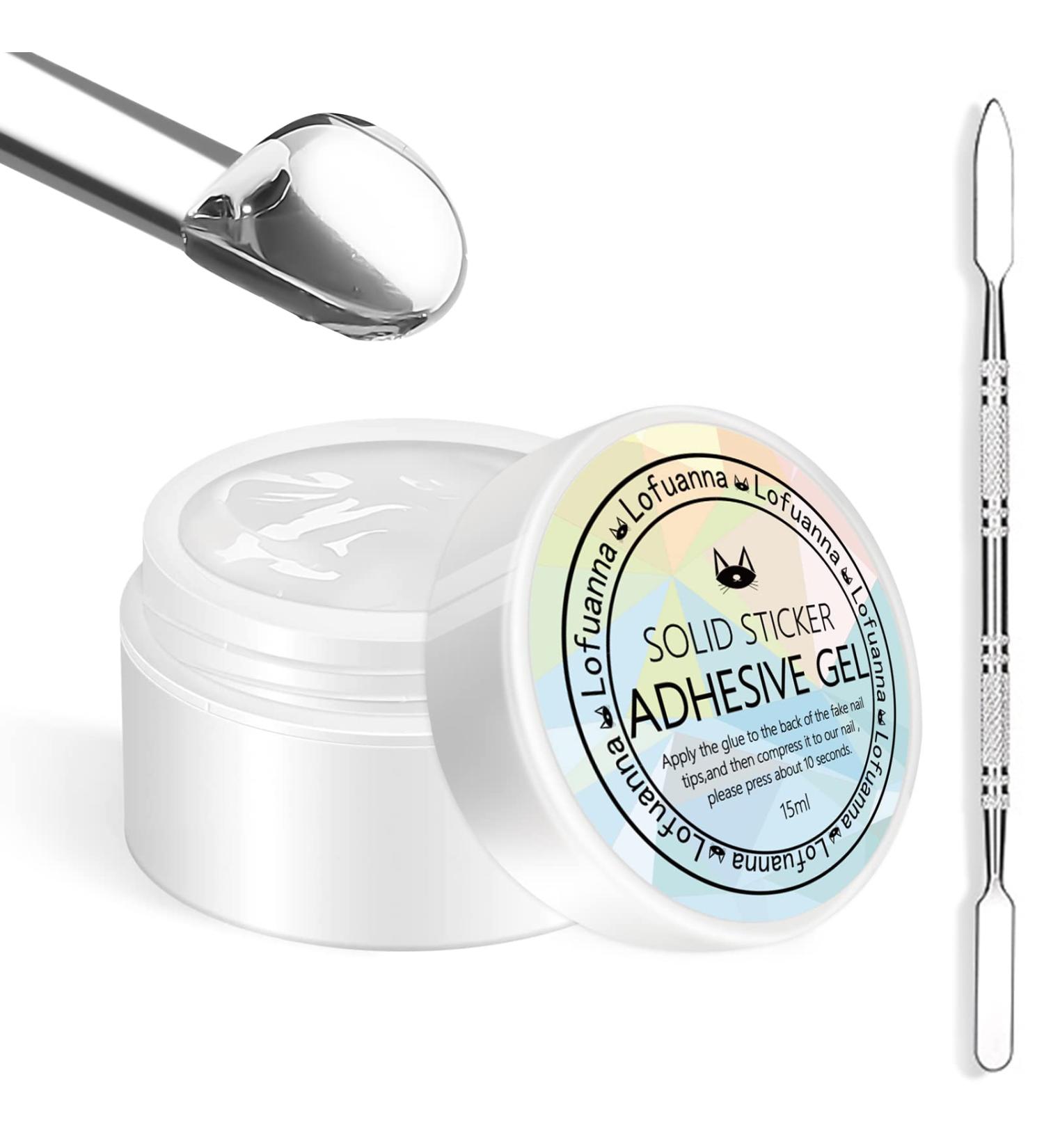 Lofuanna 15g Solid Gel Glue for Nail Tips - Nail Art Rhinestone Glue for Press on Nails - UV/LED Needed - 3D Sculpture Gel Nail Mold - DIY Design with Stirring Rod - 1Pcs - Buy Online on GoSupps.com