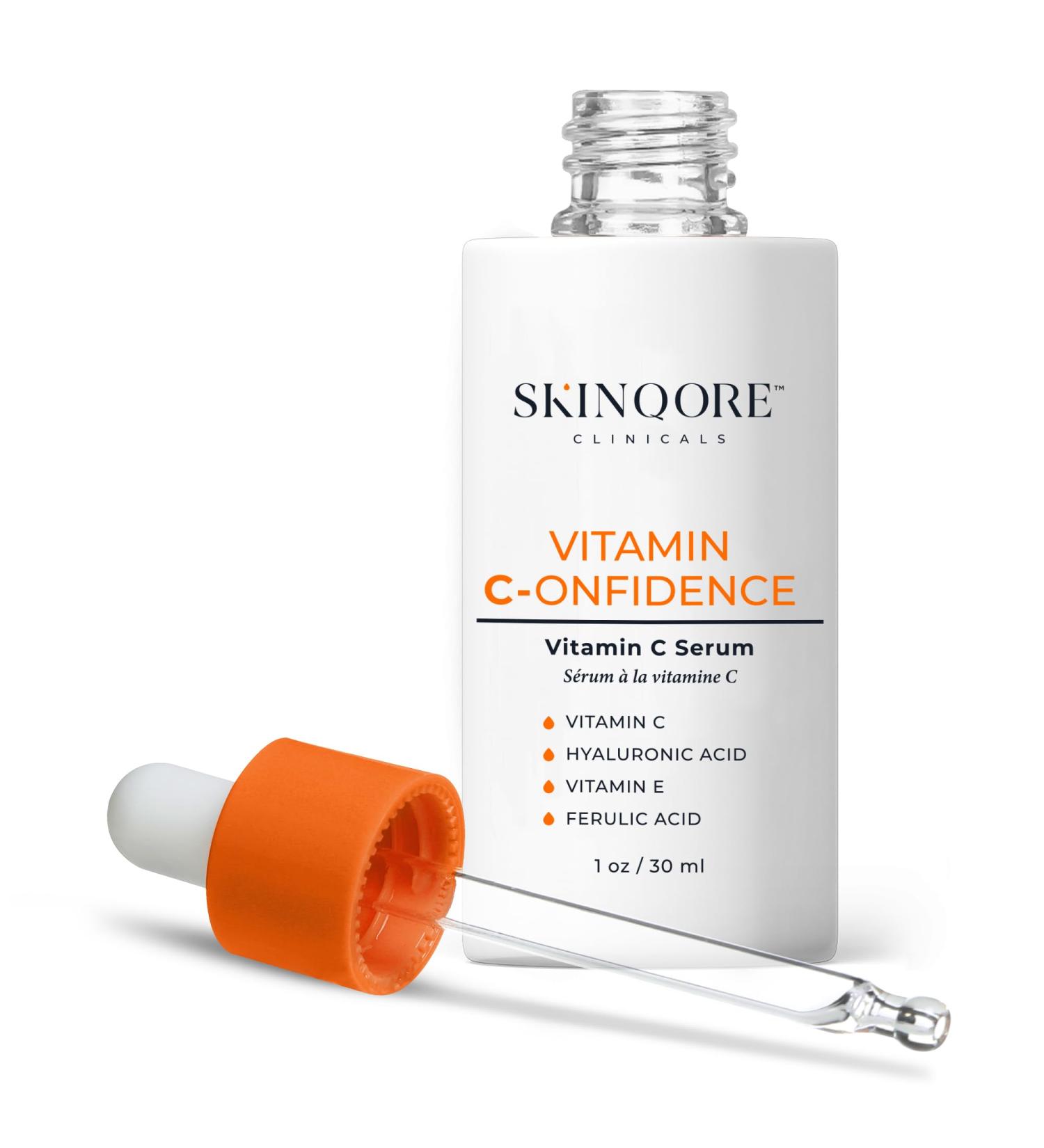 Vitamin C Serum with Ferulic Acid & Vitamin E | Brightening & Firming Hydrating Serum | Improve Discoloration & Uneven Tone | Natural Skin Care - 1oz - Buy Online on GoSupps.com