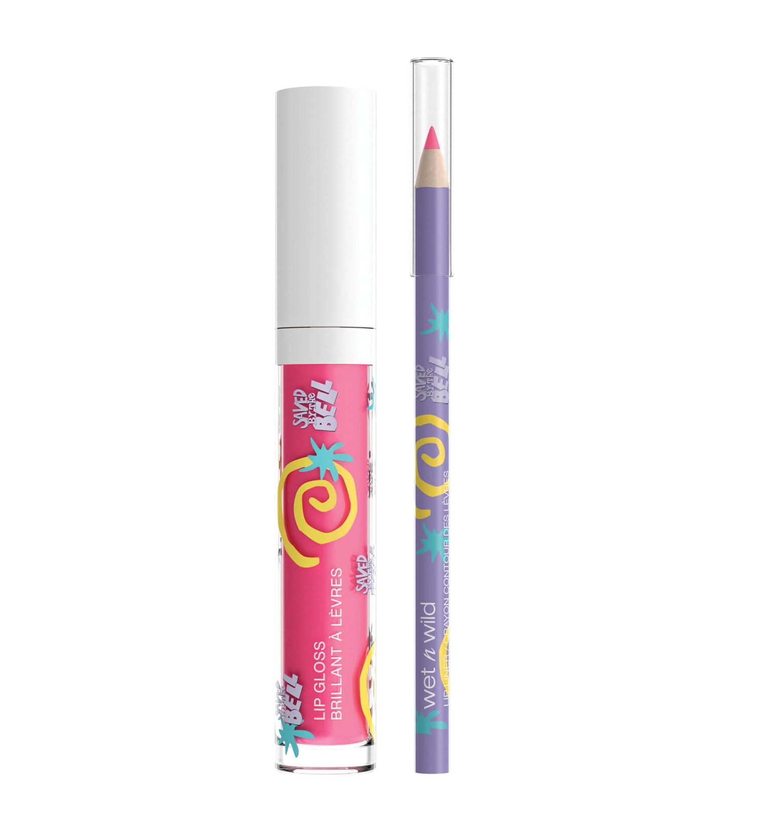 Wet n Wild Saved By The Bell Bayside Beauties Lip Kit - Lip Plumping Gloss & Liner - Bubblegum Scent - Kelly (1114540) - Buy Online on GoSupps.com