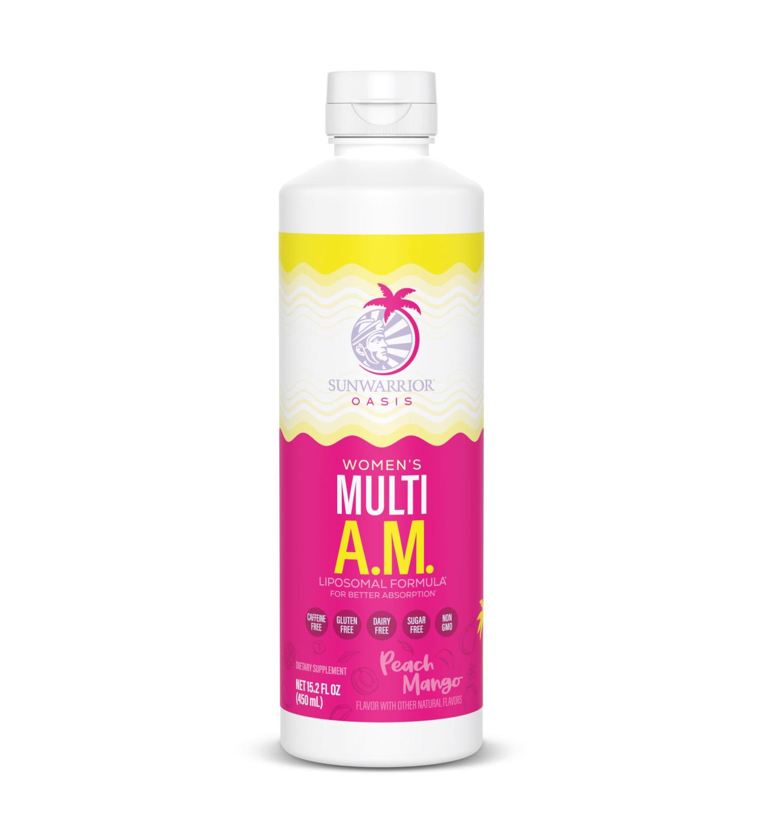 Liquid Multivitamins for Women Immune Support Supplement Liquid Vitamins for Women Multi | with B Vitamins D3 Lions Mane Ginseng Curcumin MCT Oil | Multi AM for Her Peach Mango Flavored (30 Servings) - Buy Online on GoSupps.com