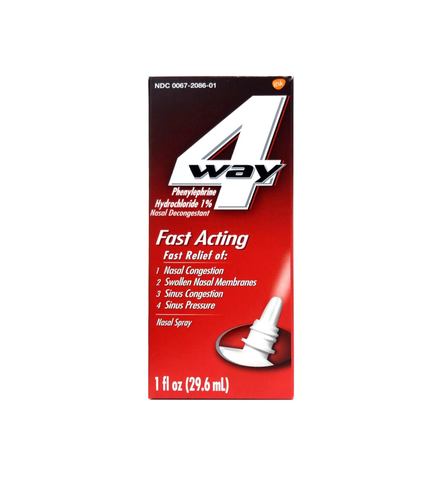 2 Set 1 Fl Oz 4-Way Fast Acting Nasal Spray | Fast Relief for Nasal Congestion - Shop Now - Buy Online on GoSupps.com