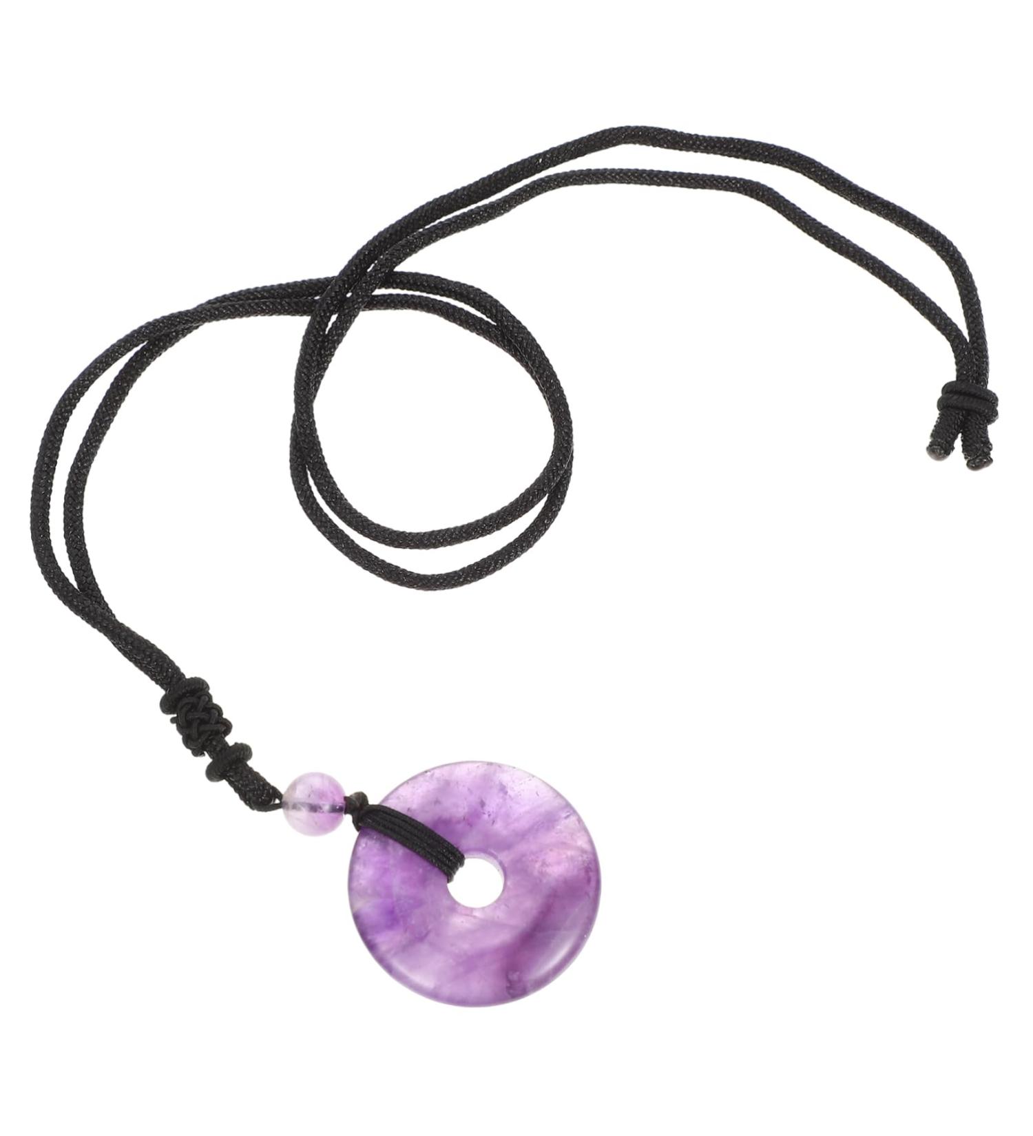 Beaupretty 4-Piece Gemstone Necklace Set | Safety Buckle Medallion & Disc Edelstein | Stylish Cotton Thread Necklaces for Men & Women - Buy Online on GoSupps.com