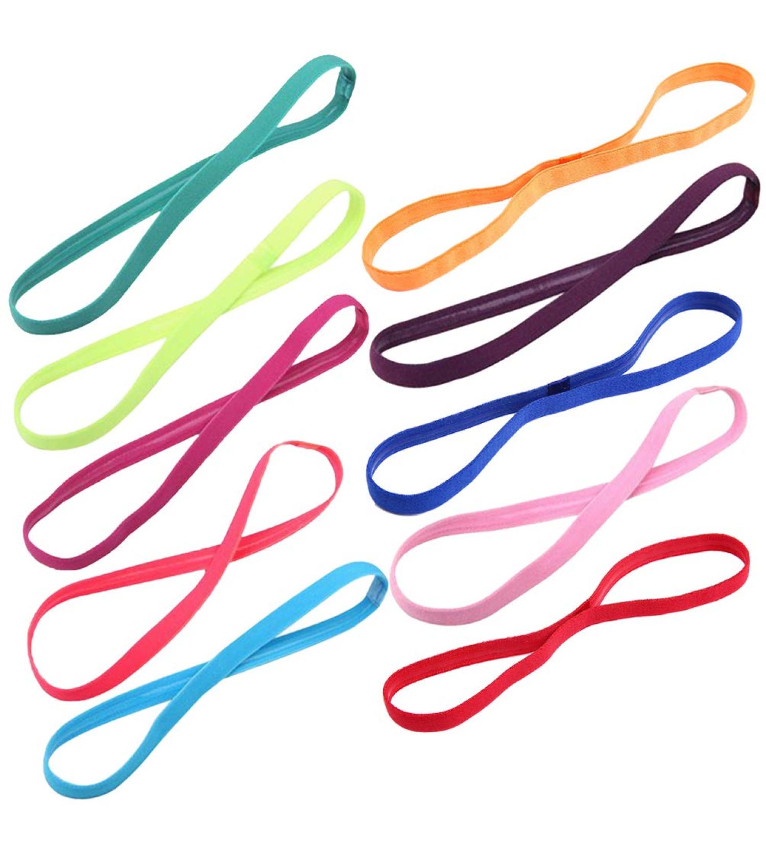 Buy Besportble 10-Pack Yoga Hair Bands | Elastic & Stretchy Sporty Headbands for Fitness & Running - Buy Online on GoSupps.com