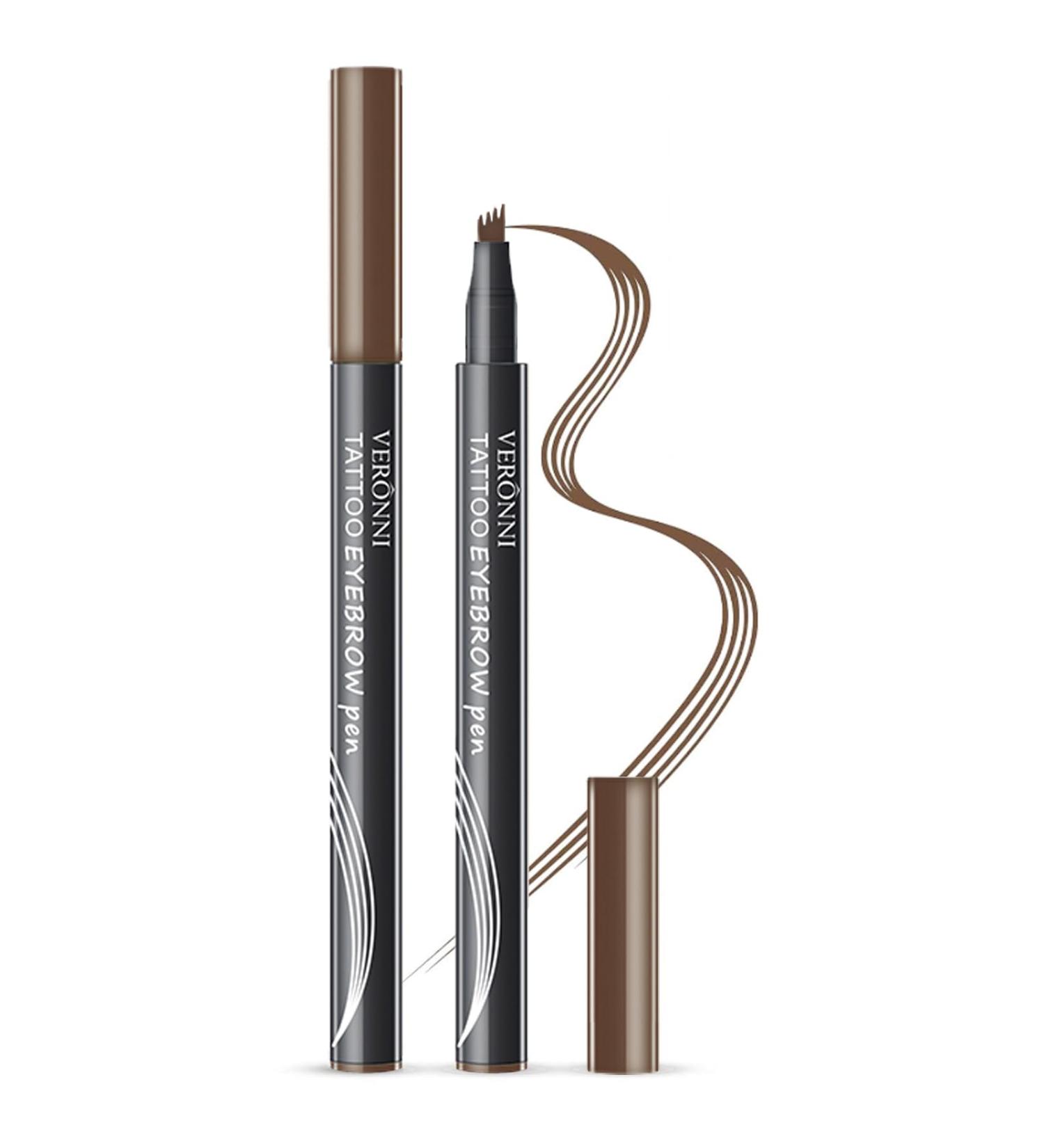 Rechoo Eyebrow Pencil - Waterproof Dark Brown Liquid Brow Pen with Micro Fork Tip for Natural Eye Makeup | Long Lasting & Smudge-Proof - Buy Online on GoSupps.com