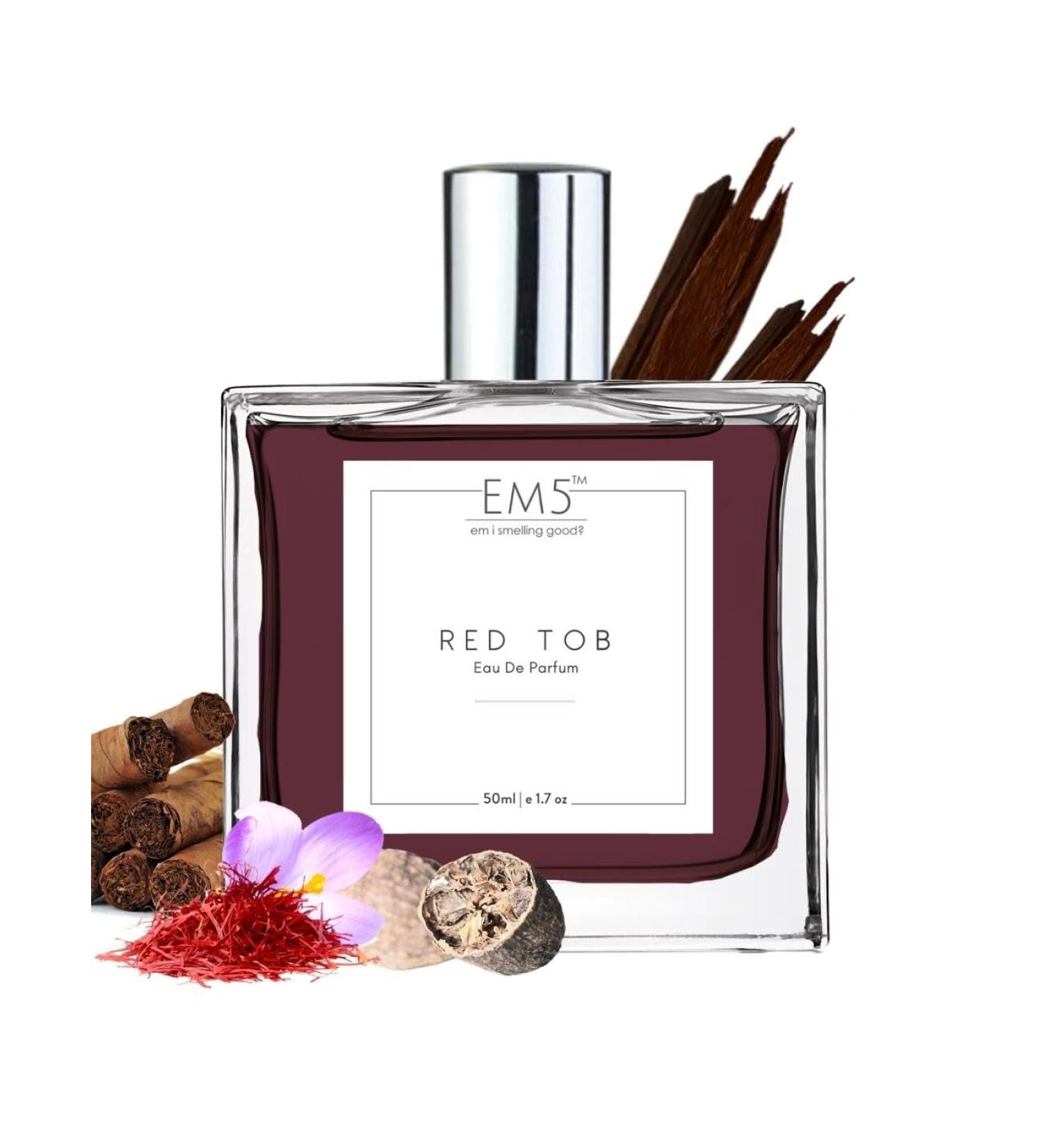 EM5 Red Tob | Unisex Perfume | EDP Spray for Men & Women | Strong and Long Lasting Fragrance | Spicy Tobacco Woody | Gift for Him/Her - Buy Online on GoSupps.com