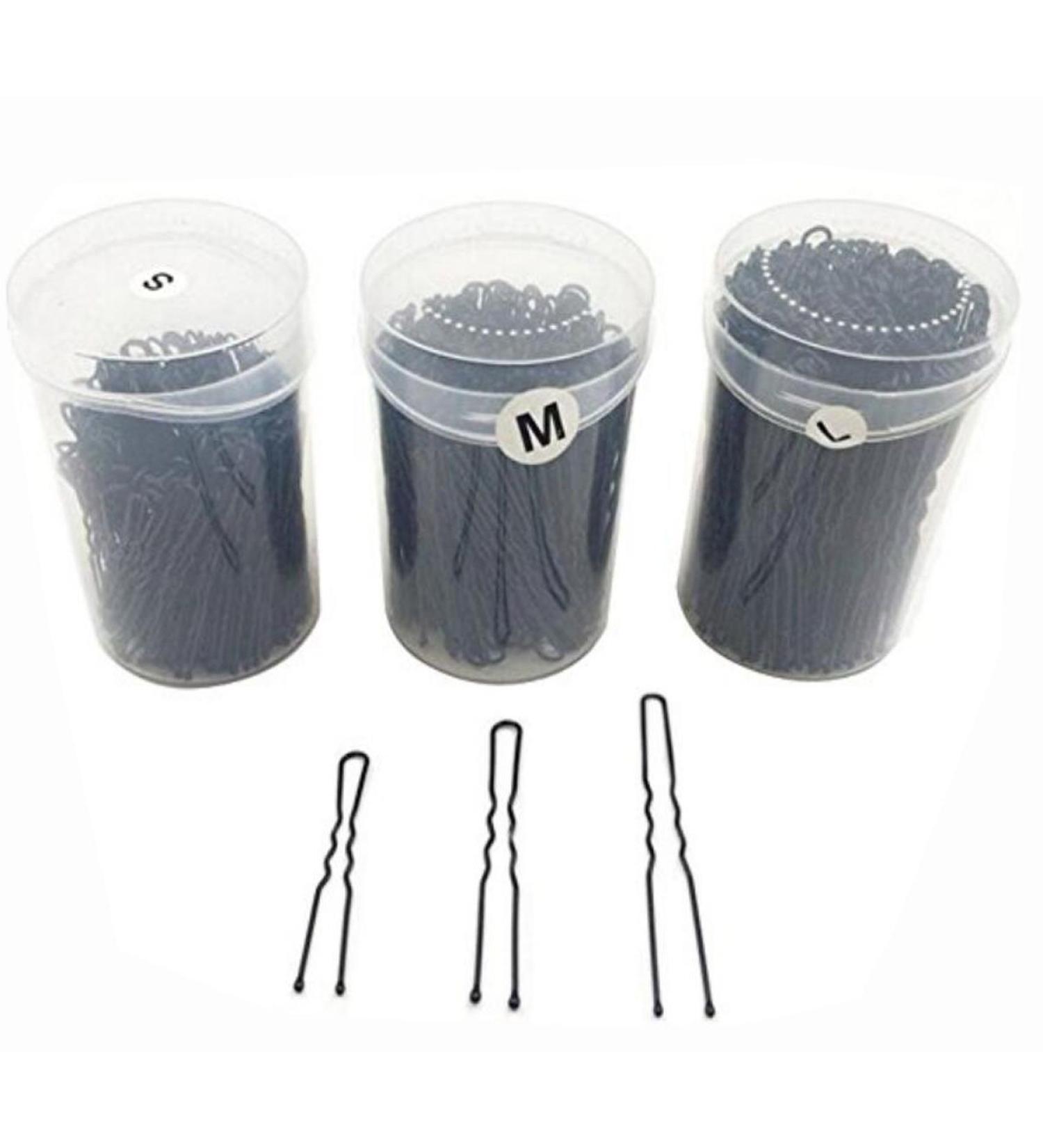 U-Shaped Hairpins for Women & Girls | 160 Pack Black Metal Hair Accessories - Perfect for Updos & Hairdressers | Size S - 5.2 cm - Buy Online on GoSupps.com