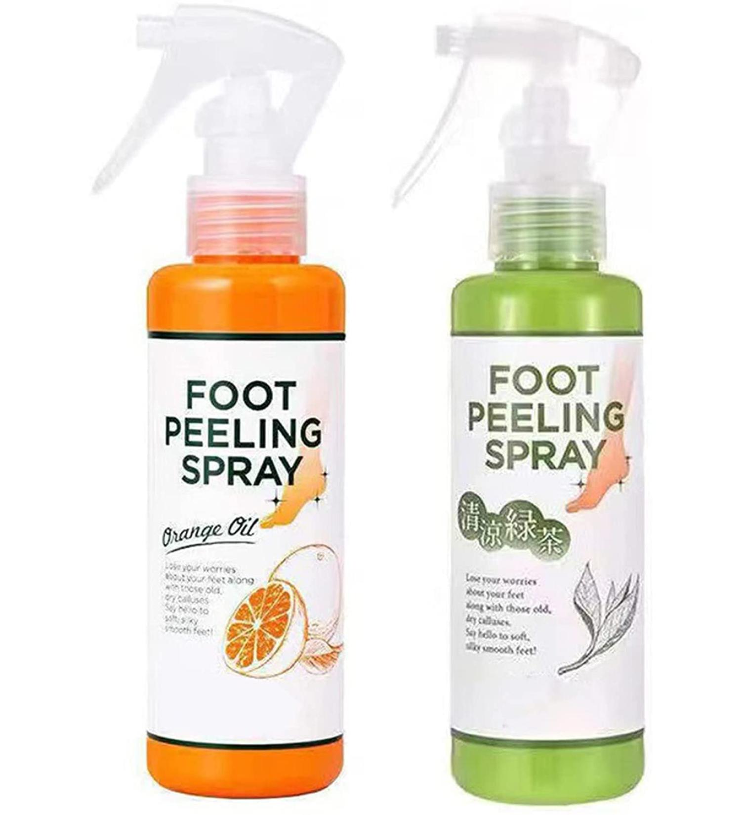 Foot Peeling Spray Orange Oil Foot Peeling Spray That Remove Dead Skin Tea Tree Foot Peeling Spray Remove Dead Skin within Seconds Exfoliator For Cracked Rough Heels Dry Toe Skin&Calluses (2Pcs) Orange+Green - Buy Online on GoSupps.com