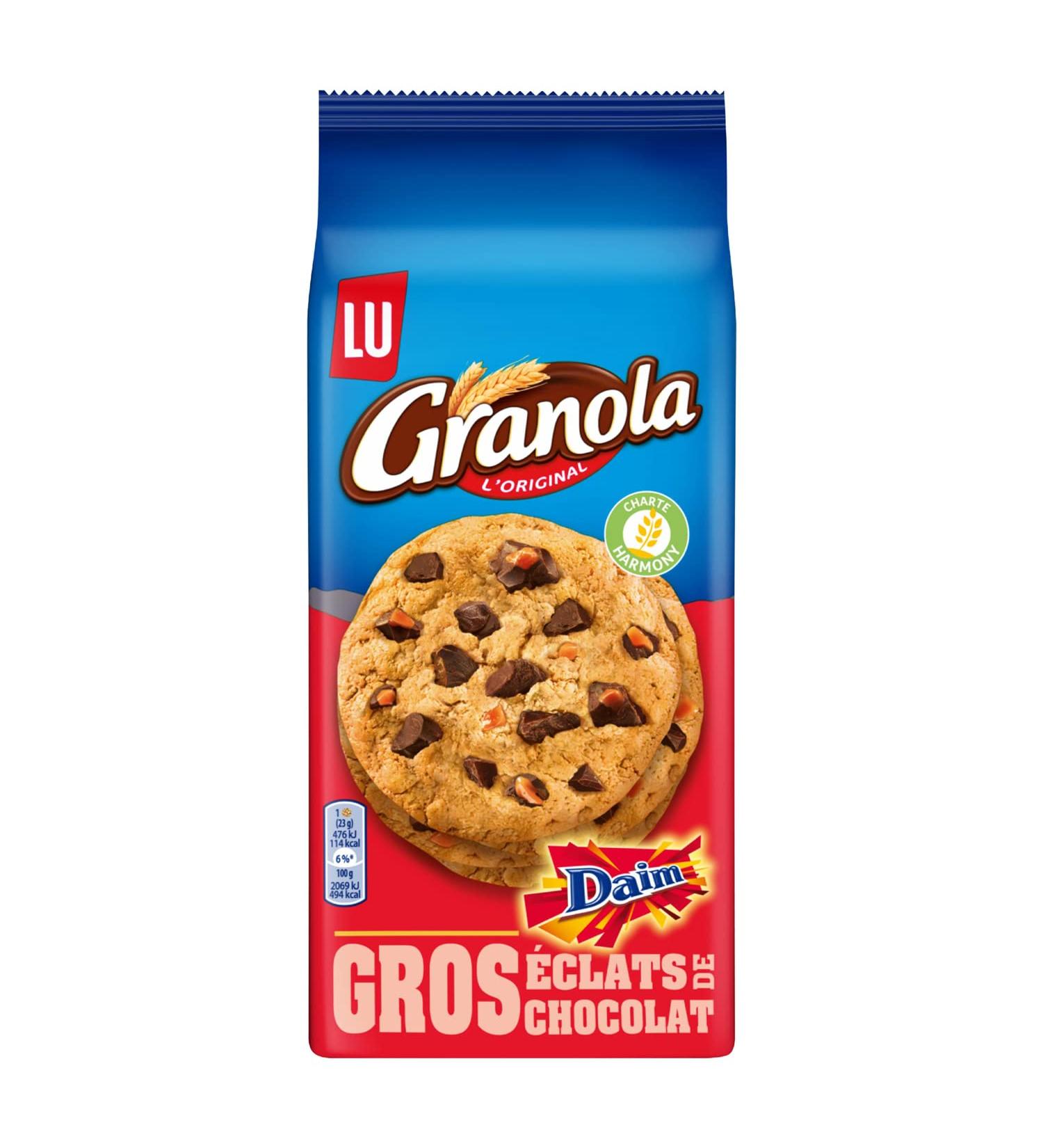 Granola - Extra Cookie Chocolate & Suede - With Big Chocolate Shards - Bag of 8 Cookies (184g) - Buy Online on GoSupps.com