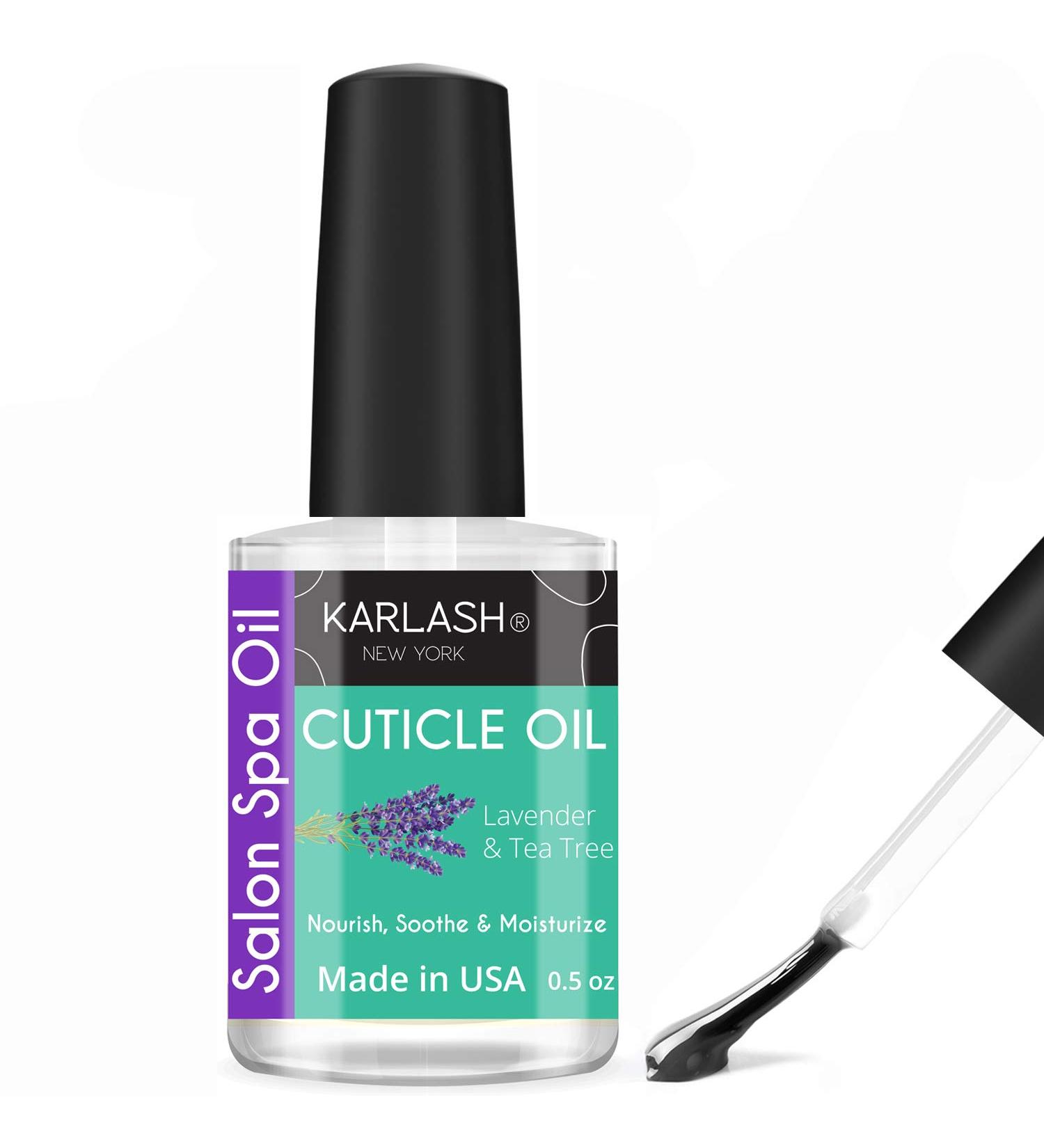 Karlash Salon Spa Premium Cuticle Oil - Vitamin E Infused, Soothes & Moisturizes, 0.5 oz (Lavender & Tea Tree) - Buy Online on GoSupps.com