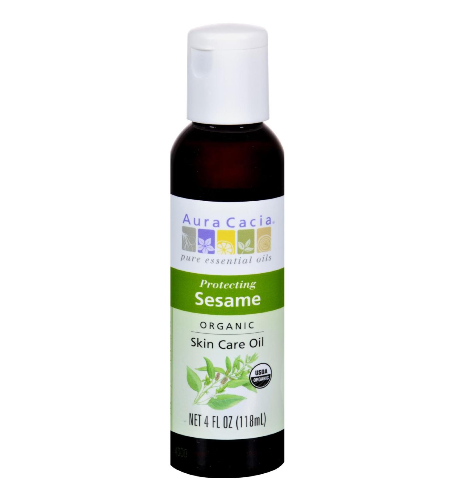 Aura Cacia Organic Skin Care Oil Protecting Sesame 4 fl oz (118  ml)