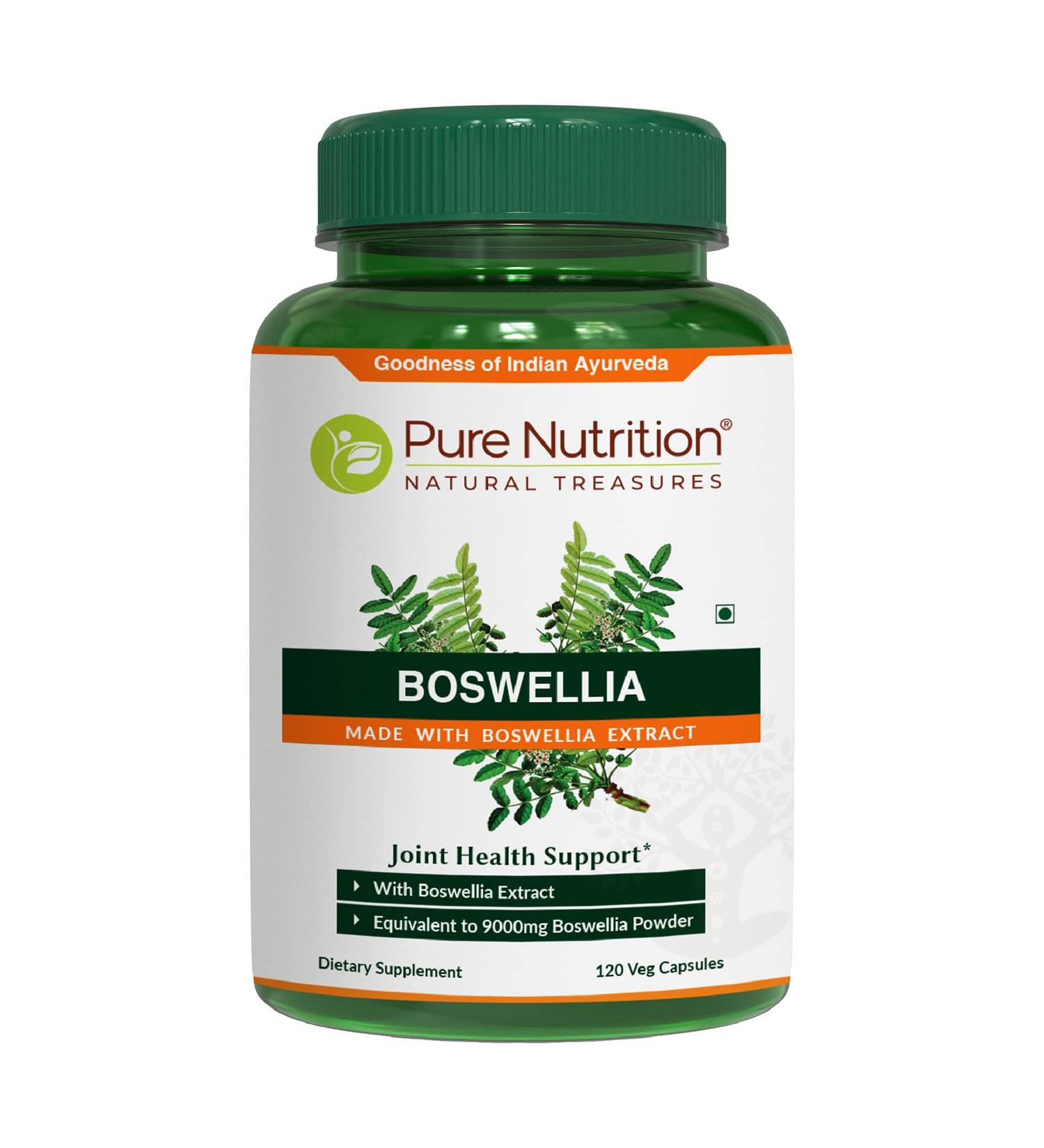 Pure Nutrition Boswellia Serrata Extract 600mg | 65% Boswellic Acids | Joint Health Support | Non GMO | 120 Veg Capsules | 60 Days Supply - Buy Online on GoSupps.com