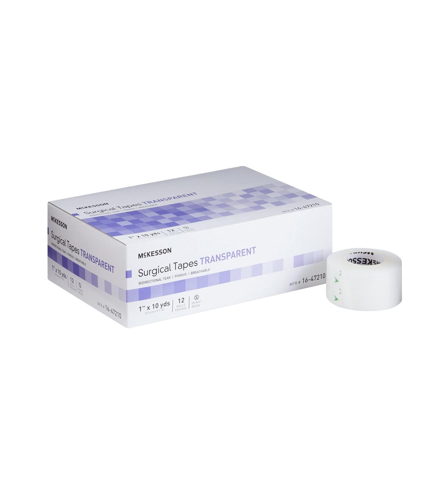 McKesson Surgical Tape 1 x 10 yd, Non-Sterile, Air Permeable Plastic - 12 Rolls per Pack - Buy Online on GoSupps.com