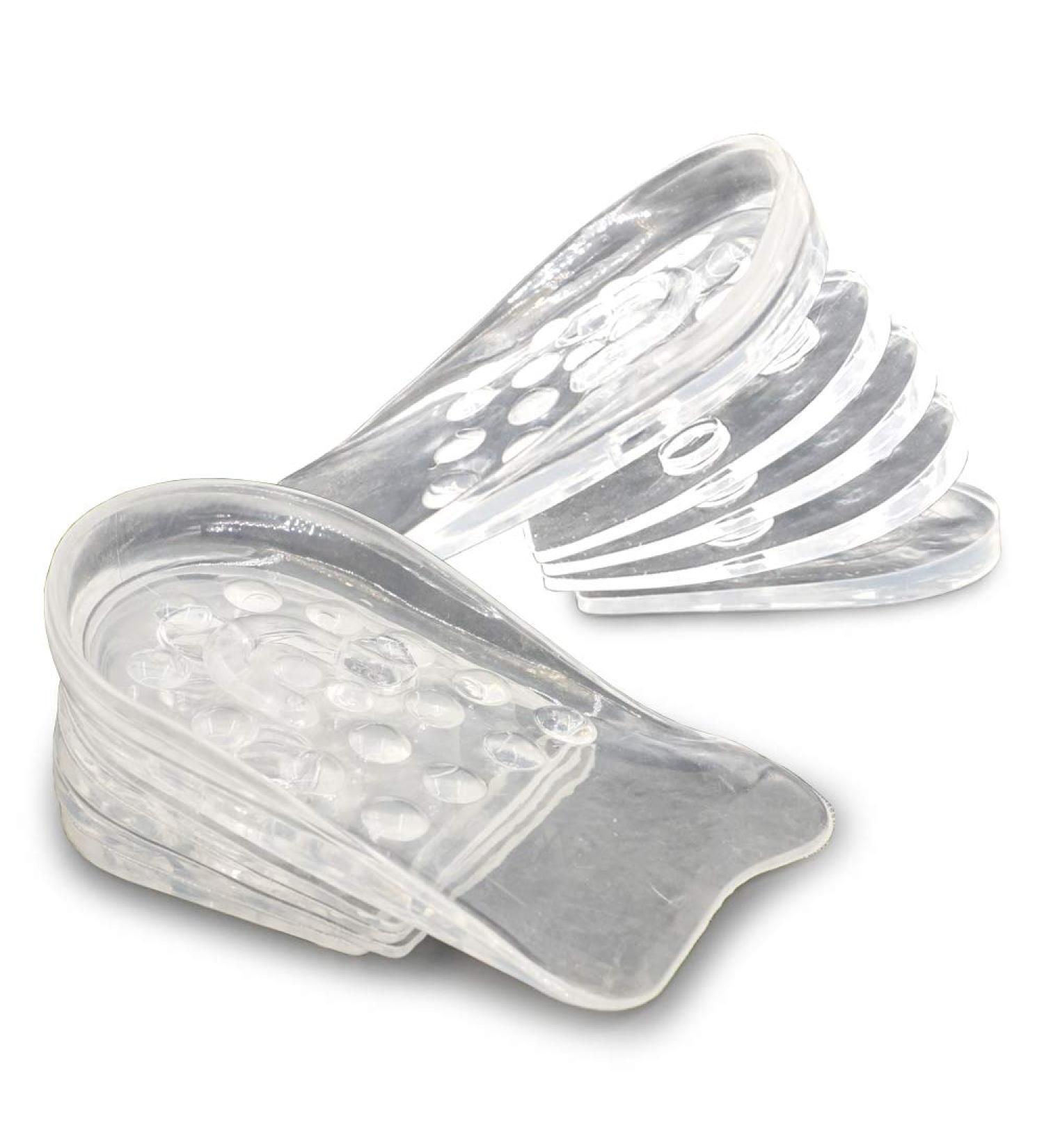Dr.Foot Adjustable 5-Layer Height Increase Insoles - Silicone Heel Cushion Inserts for Men and Women - Gel Heel Lift Inserts for Leg Length Discrepancy - Buy Online on GoSupps.com