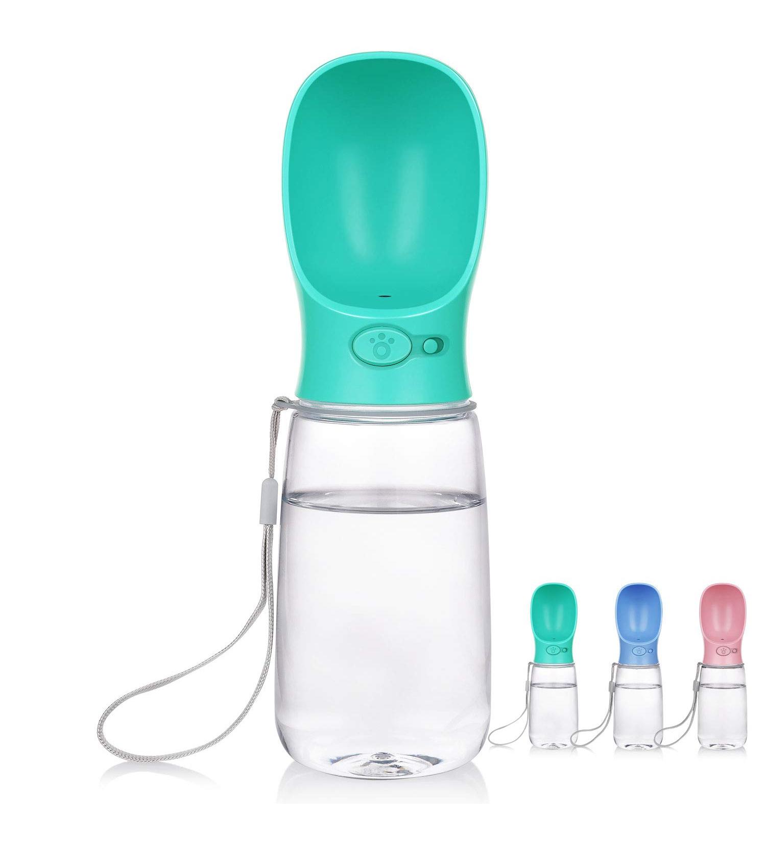 Yicostar Dog Water Bottle 19oz Mint Green - Portable Leak Proof Pet Water Dispenser for Walking, Outdoor, Travel, Hiking - Buy Online on GoSupps.com