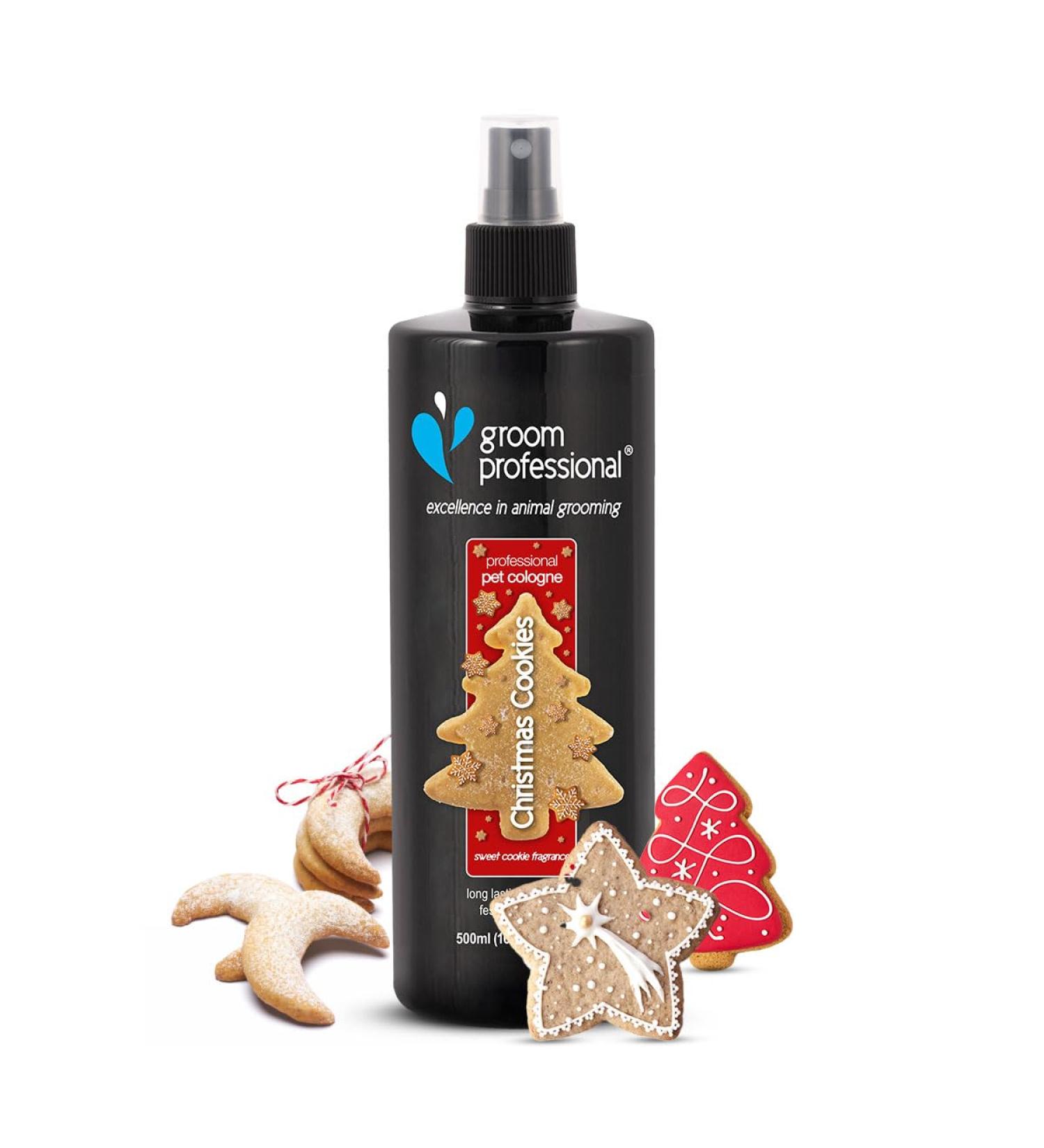 GROOM PROFESSIONAL Christmas Cookies Dog Cologne Spray - Dog Perfume Spray - Dog Spray for Smelly Dogs - Irresistible Scent of Cookies Vanilla & Rich Cream - Long-Lasting Scent 500ml 500 ml (Pack of 1) - Buy Online on GoSupps.com