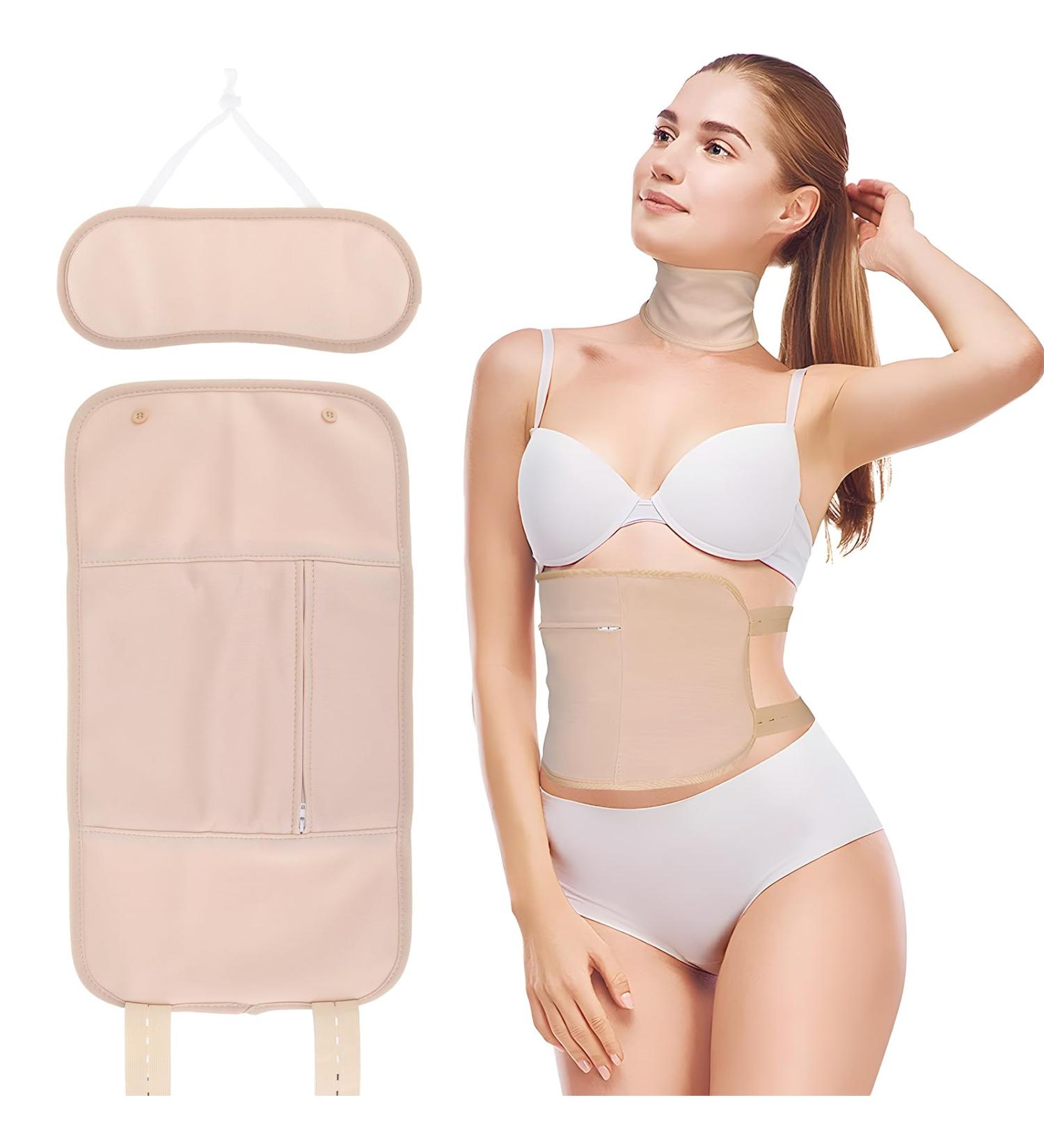 Reusable Castor Oil Pack Set - Khaki Bio-Ricinus Oil Wrap for Sleep Digestion & Abdominal Relief | International Shipping - Buy Online on GoSupps.com