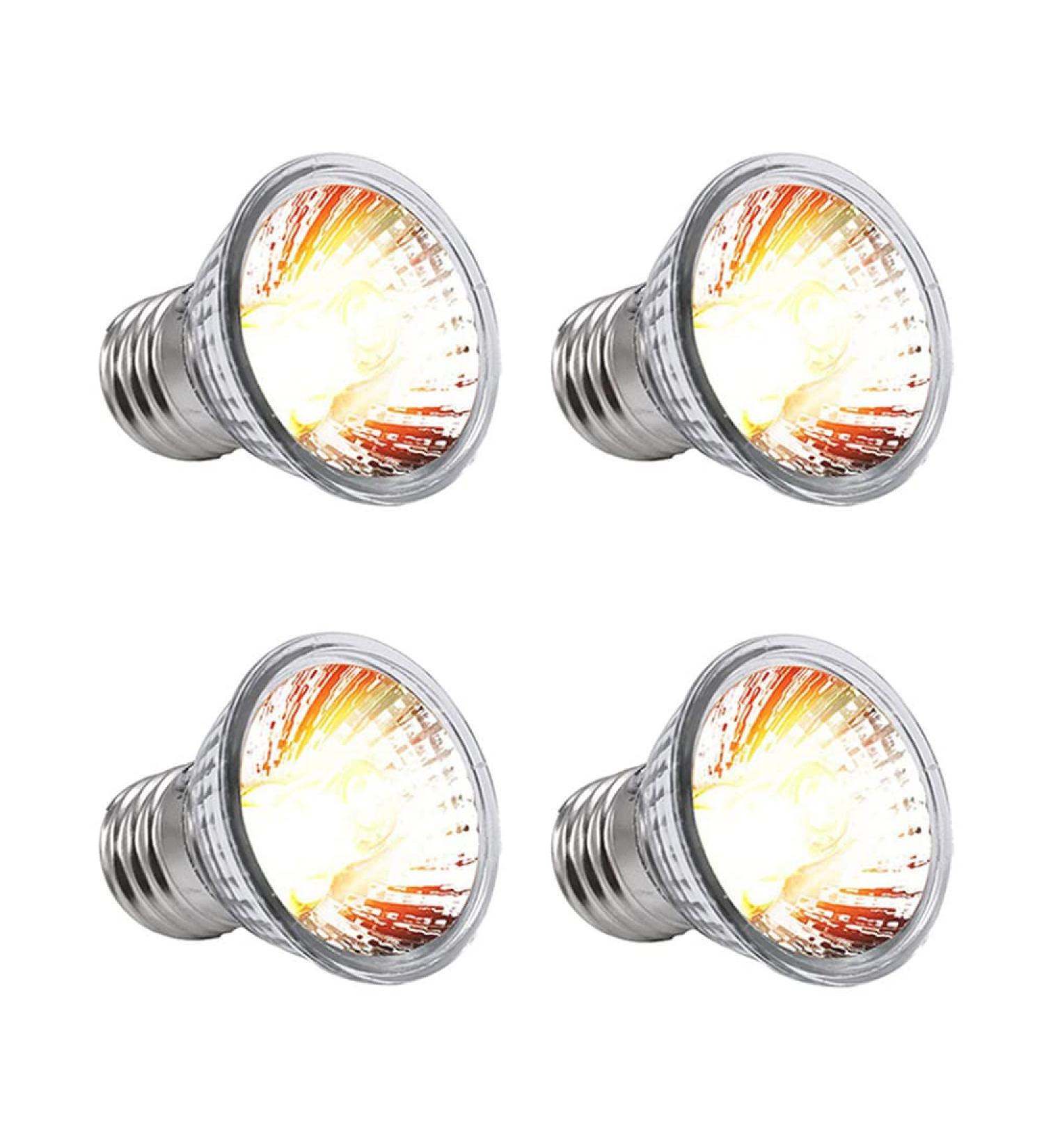 Newfun Turtle Heat Lamp - 4PC E27 75W Dimmable UVA + UVB Full Spectrum Bulbs for Reptiles Turtles Lizards & Amphibians - Ideal Aquarium Heating Solution - Buy Online on GoSupps.com