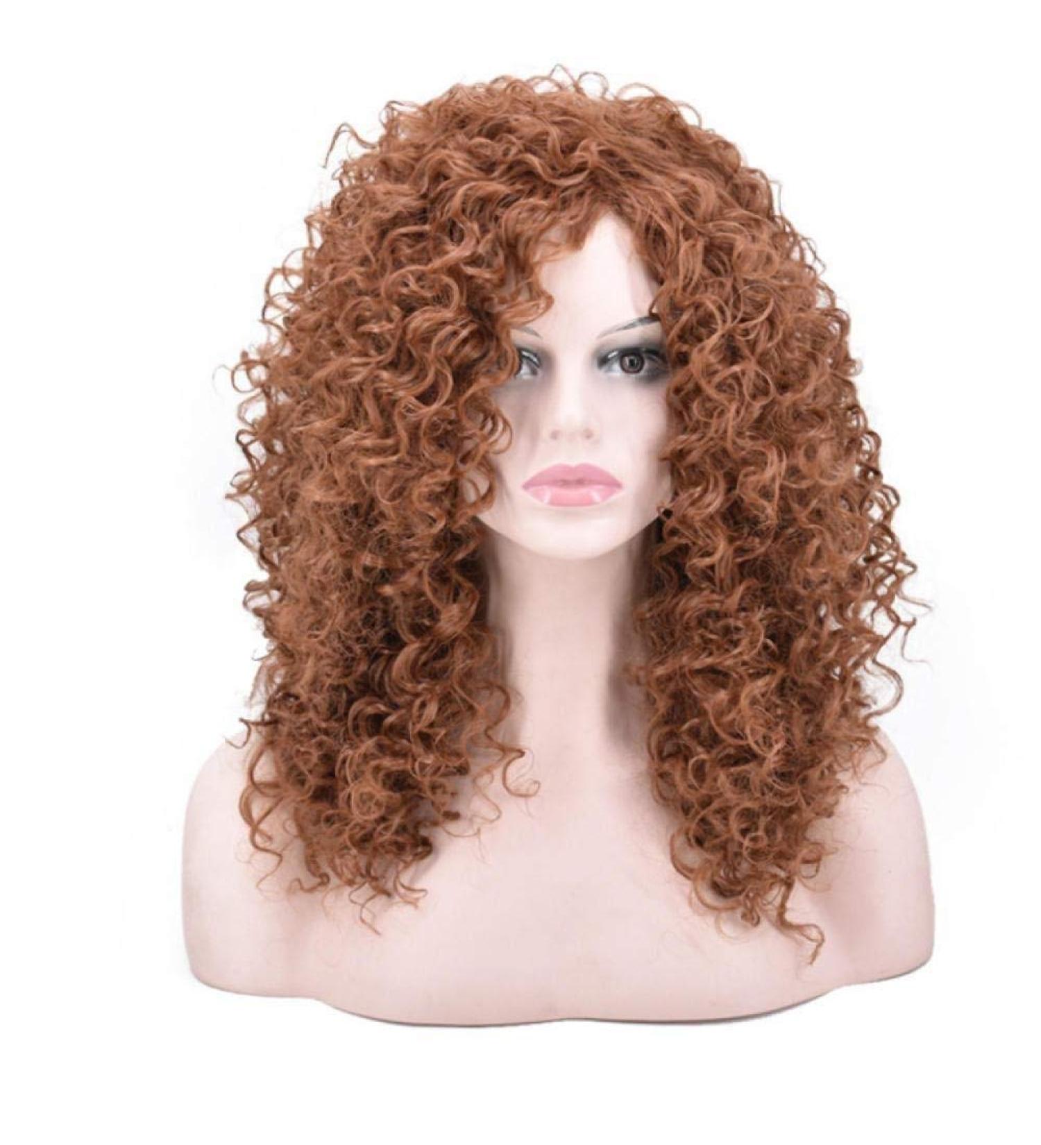 BGHJUE Long Natural Synthetic Wig for Women - Side Parting Highlighted Breathable Cap Afro Style - High Temperature Fiber Wig Accessories - Buy Online on GoSupps.com
