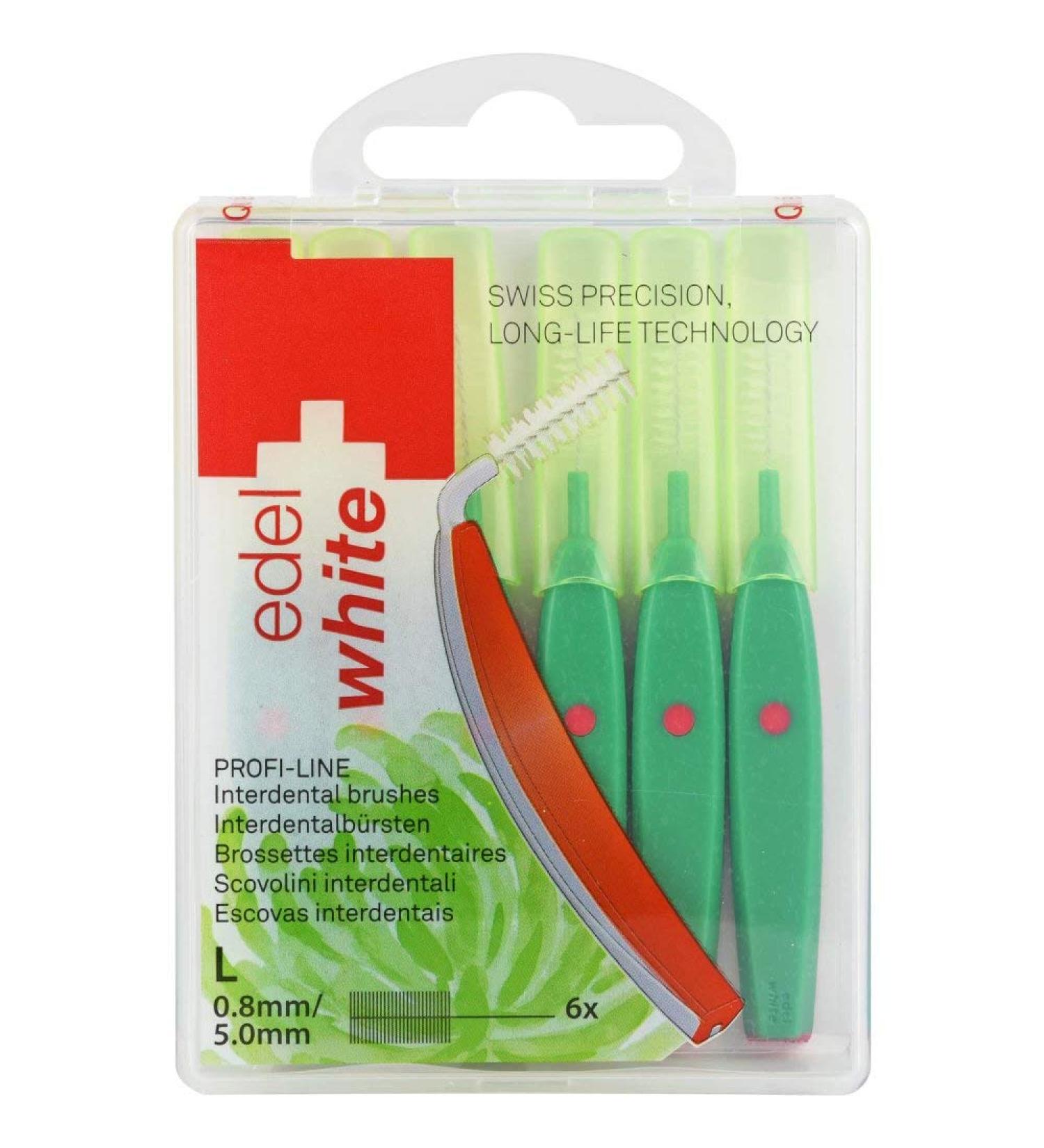 EDELWHITE pro Interdent.B r.L 0 8-55 mm green 6 pcs